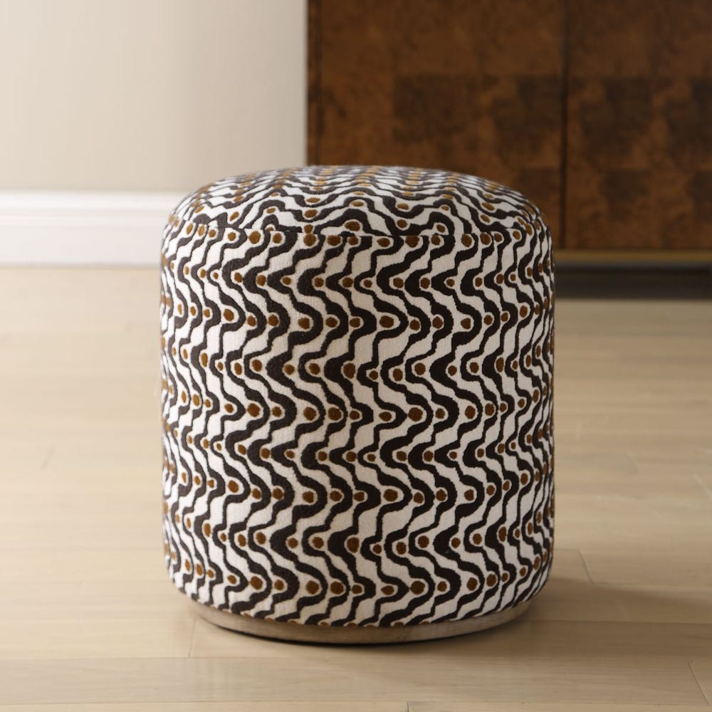 Uttermost Cas Espresso Ottoman - Image 1