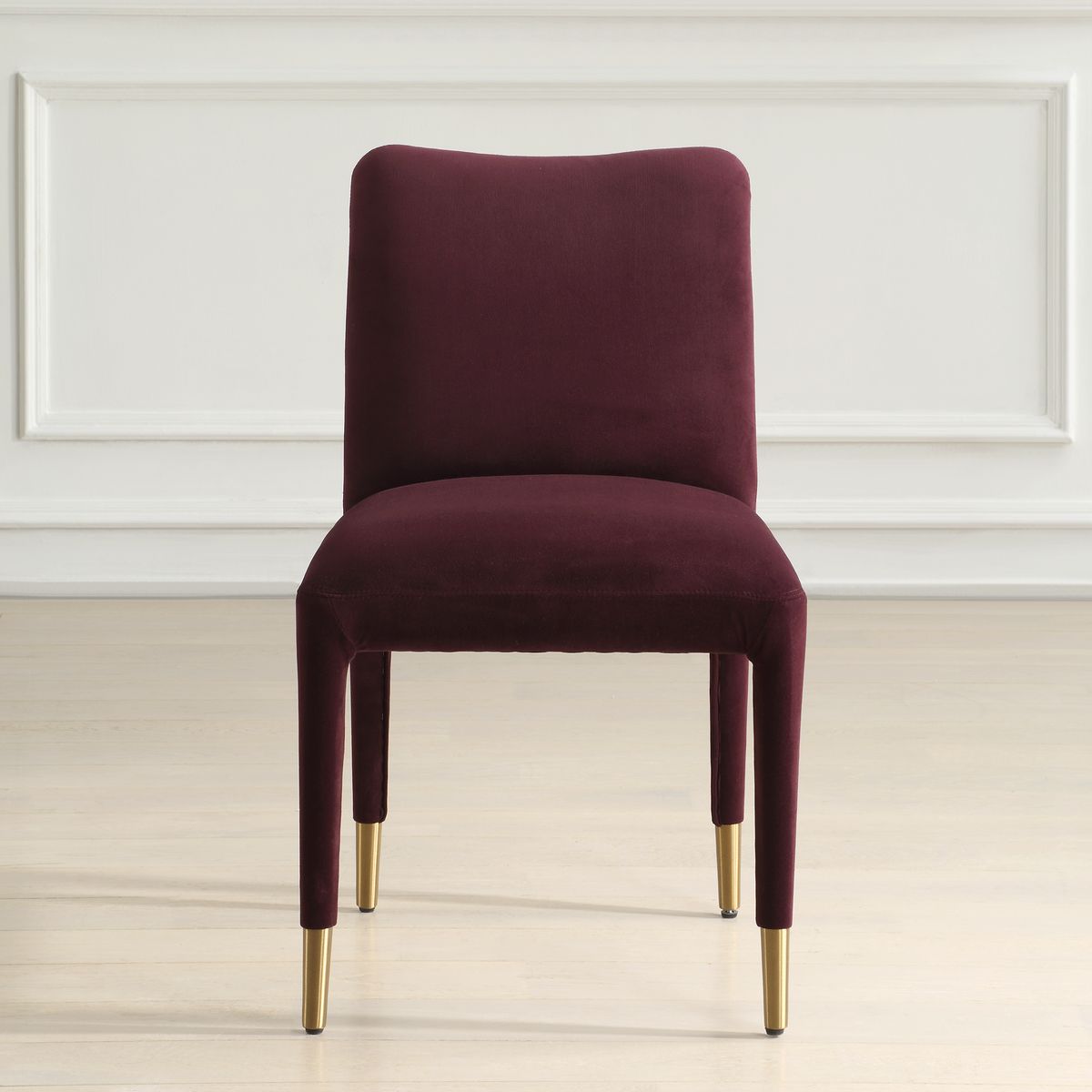 Uttermost Conifer Plum Velvet Modern Dining Chairs ~ Set Of 2 - Image 1