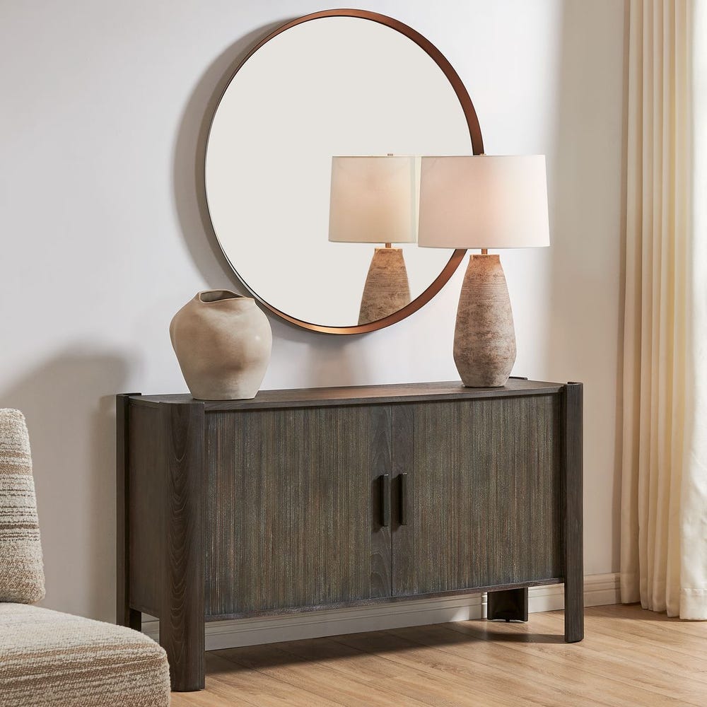 Uttermost Drury Stained Dark Grey 2- Door Cabinet