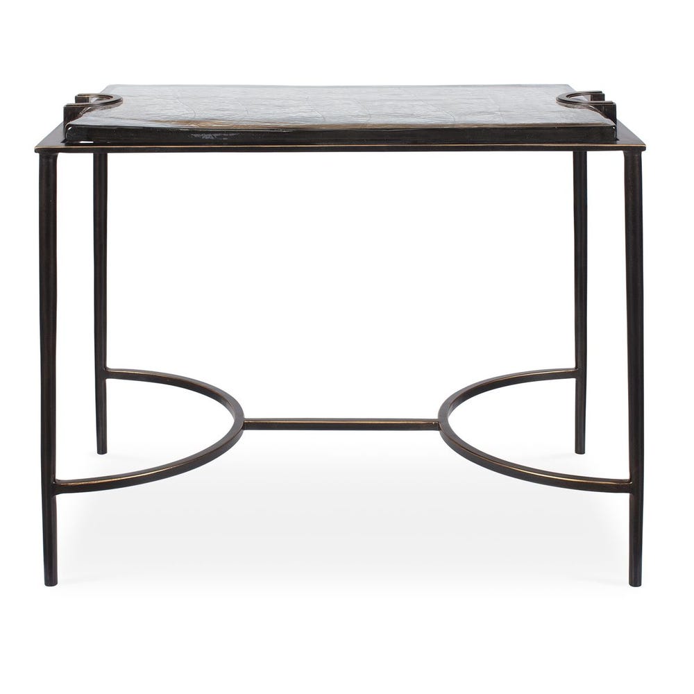 Uttermost Eisen Cast Iron Glass Tabletop Accent Table - Image 2