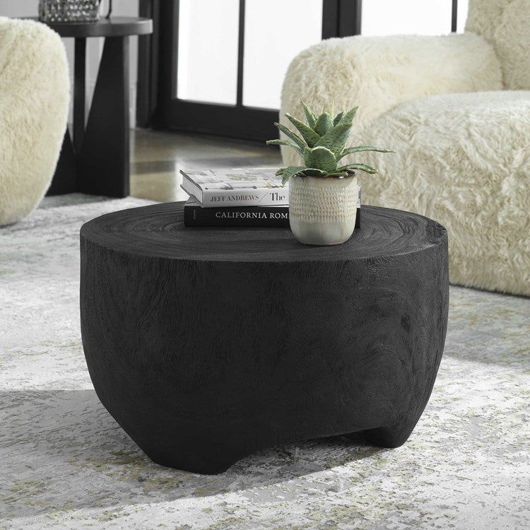 Uttermost Elevate Black Suar Wood Coffee Table - Image 1