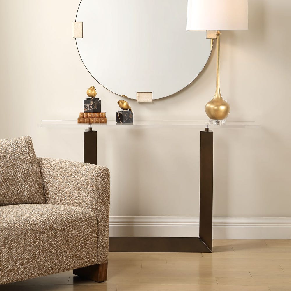 Uttermost McElroy Bronzed Finish Console Table - Image 1