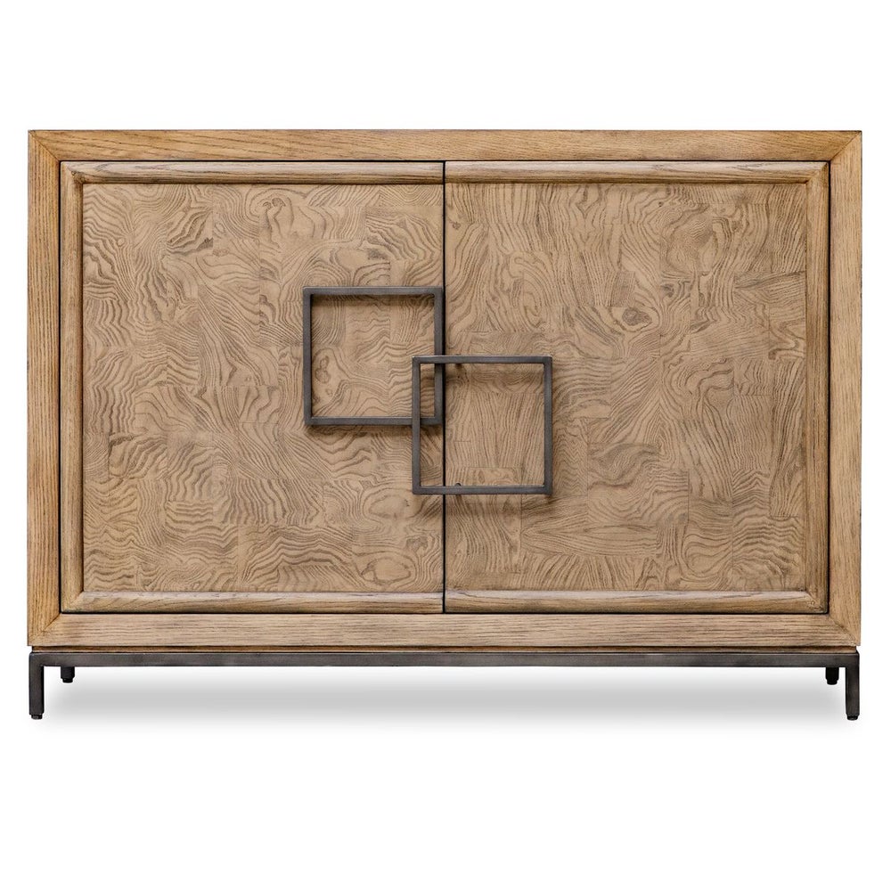 Uttermost Paltrow Rich Burl and Oak Wood 2 Door Cabinet - Image 1