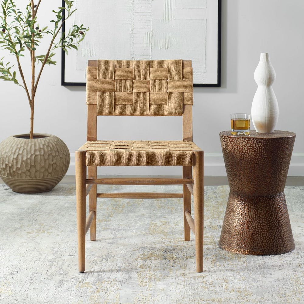 Uttermost Petrie Woven Danish Cord Dining Chairs  ~ Set Of 2 - Image 1