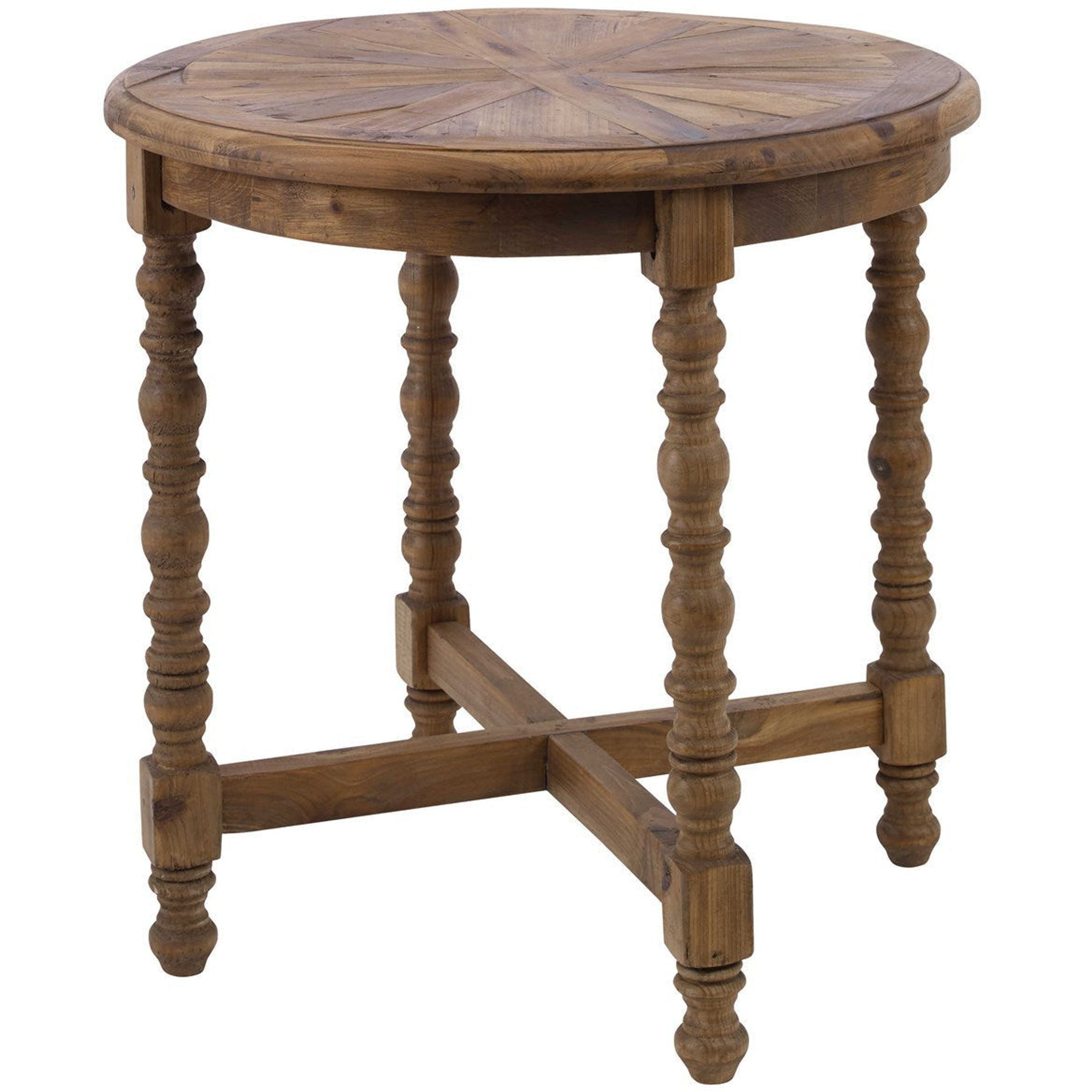 Uttermost Samuelle Reclaimed Wood Rustic Round End Table - Image 1