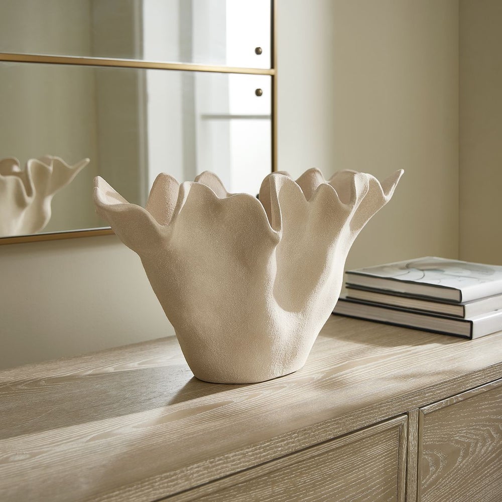 Uttermost Sand Dune Textured Ceramic Bowl ~ Indoor And Outdoor Use - Image 1