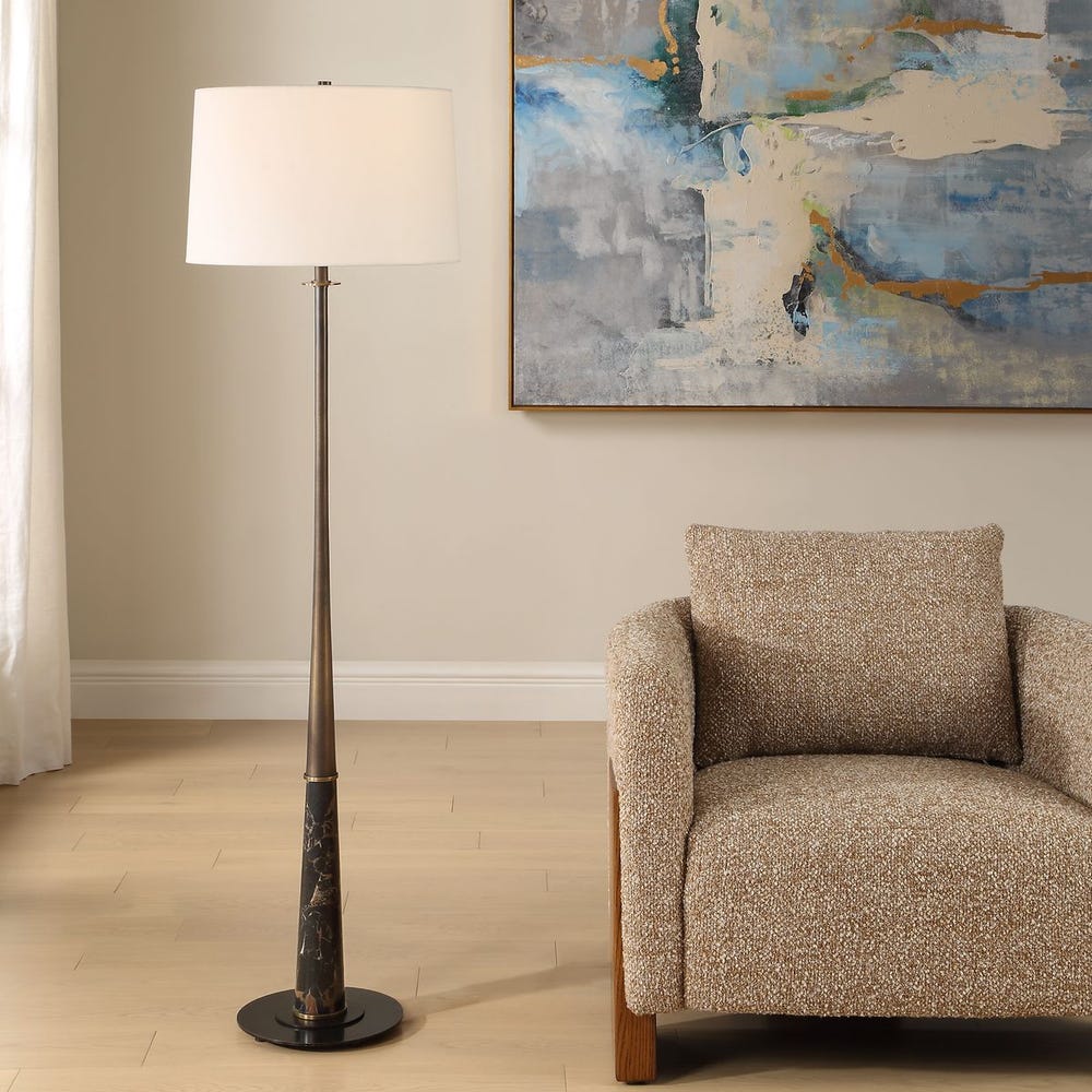 Uttermost Tallarico Dark Bronze Iron Base Floor Lamp - Image 1