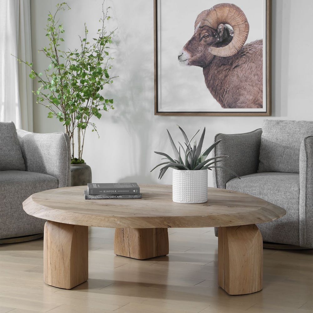 Uttermost Tiernan Solid Reclaimed Oak Coffee Table - Image 1