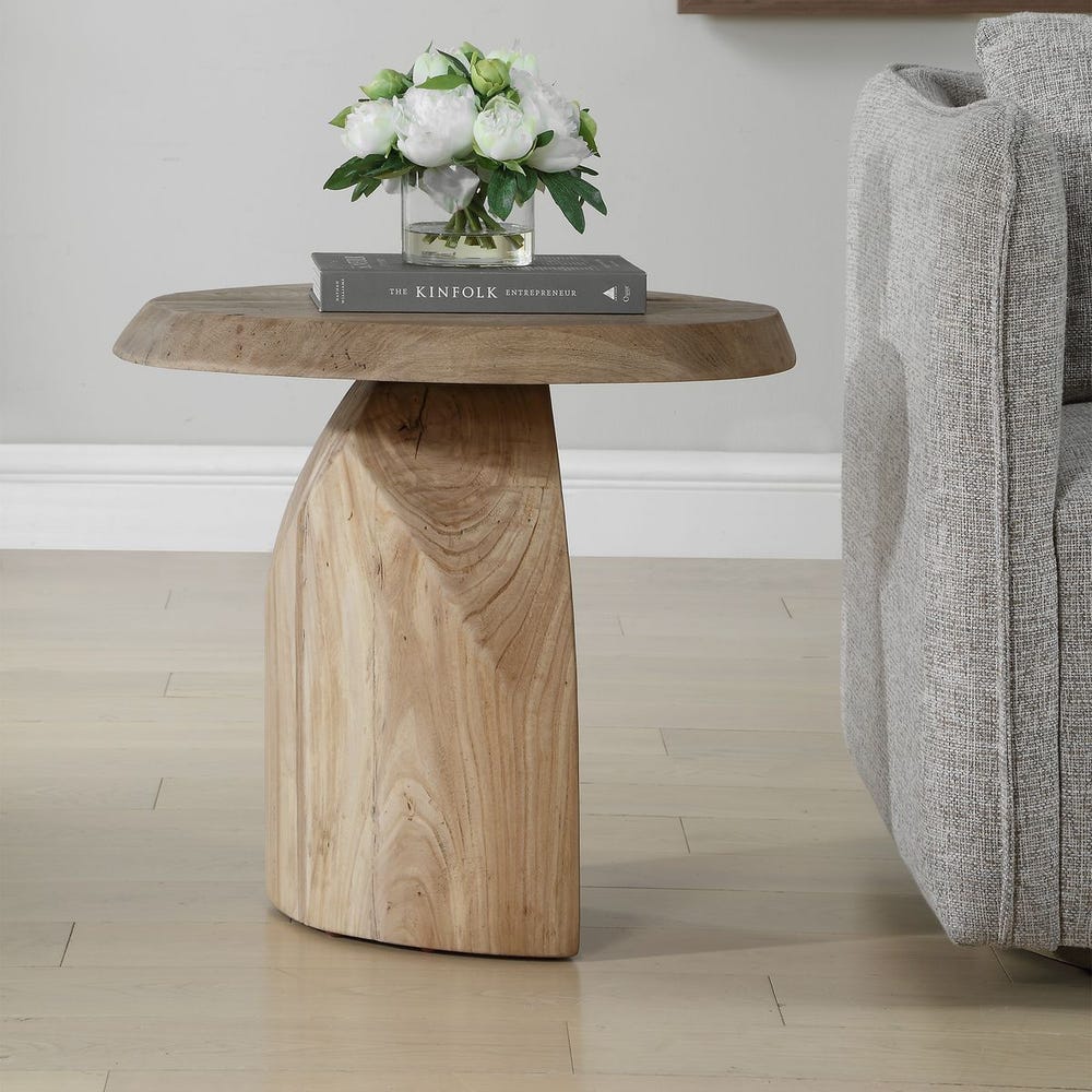 Uttermost Tiernan Solid Reclaimed Oak Side Table - Image 1