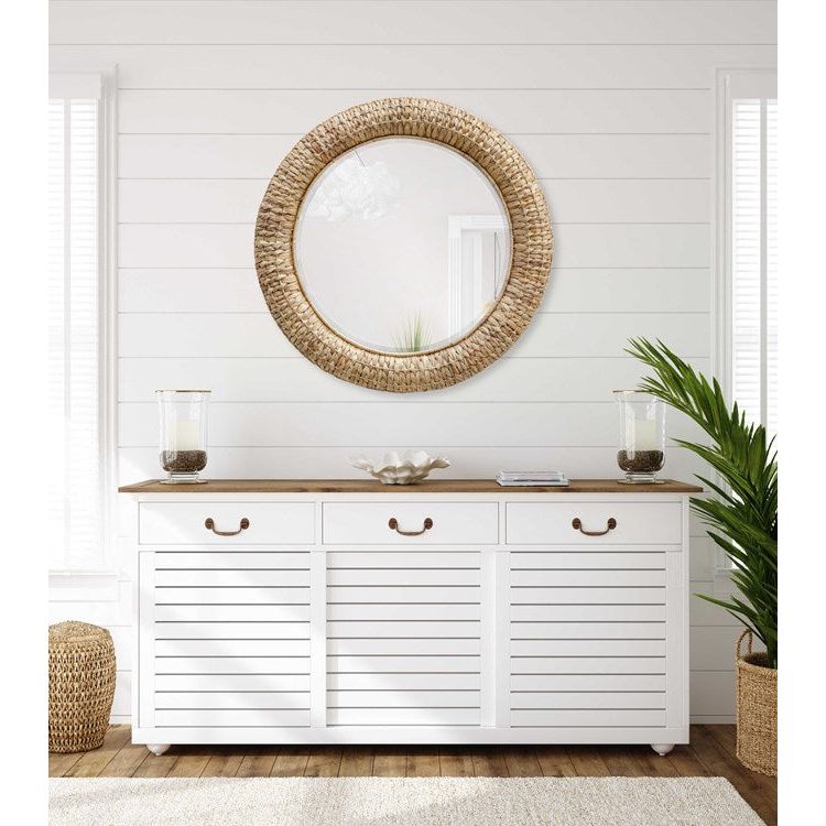 Uttermost Twisted Seagrass Round Mirror - Image 1
