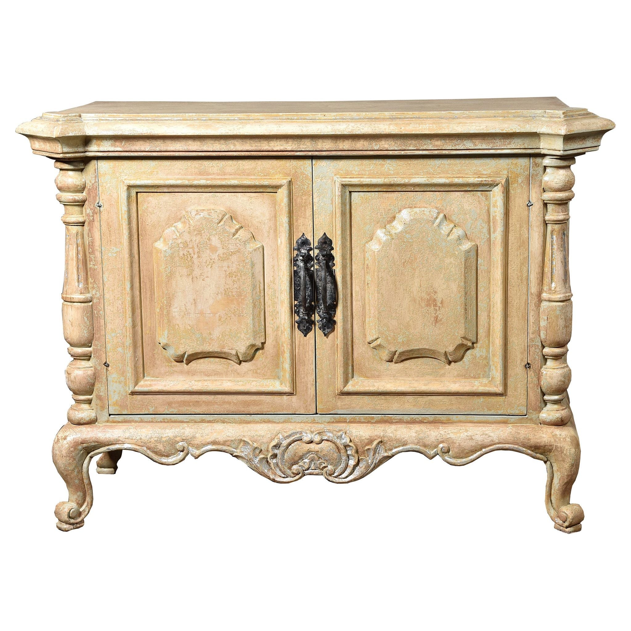 Casa Bonita Peruvian Hand-Painted Carved Wood Vienna Buffet - Image 1