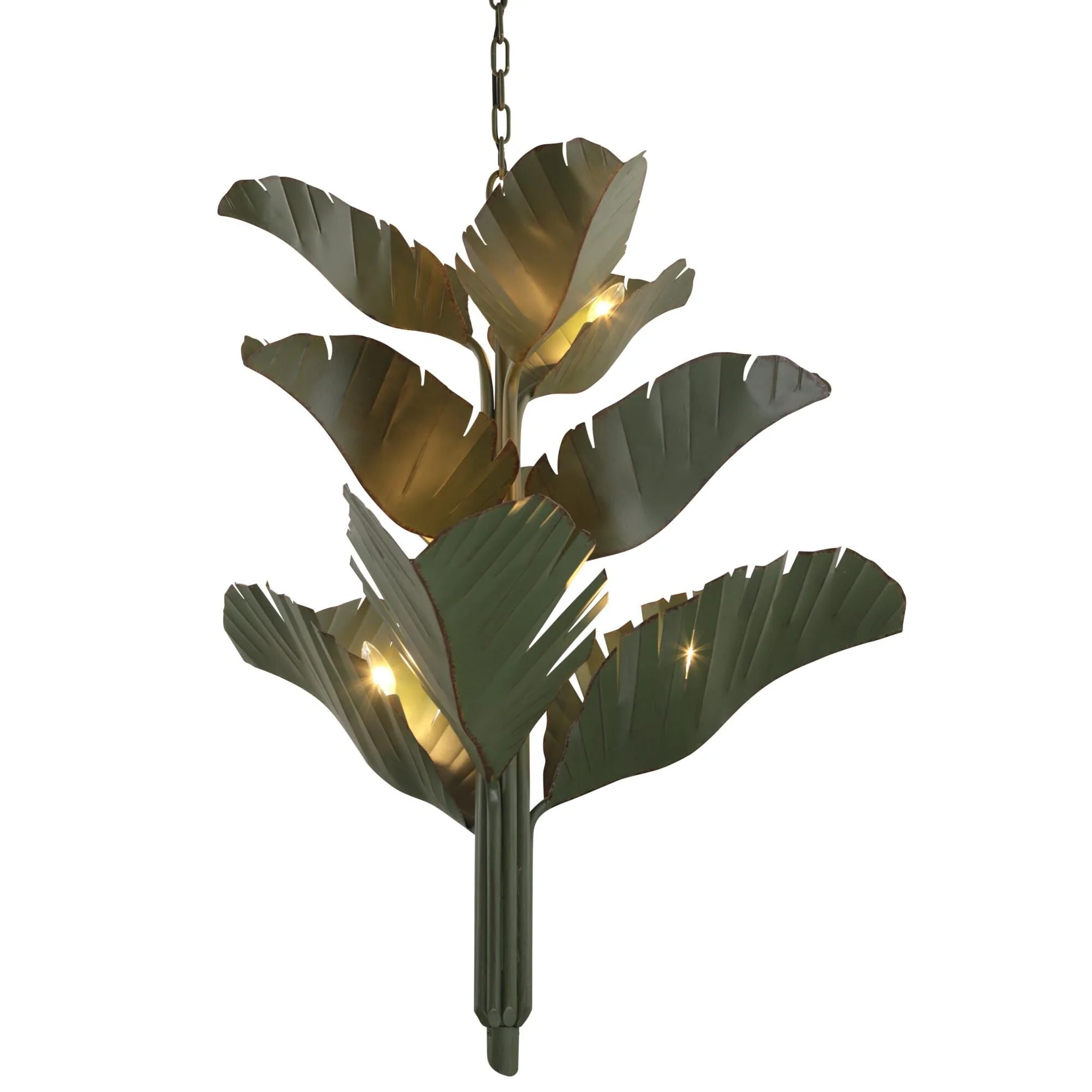Varaluz Banana Leaf 35 Inch 9 Light Chandelier Cp441063 - Image 2