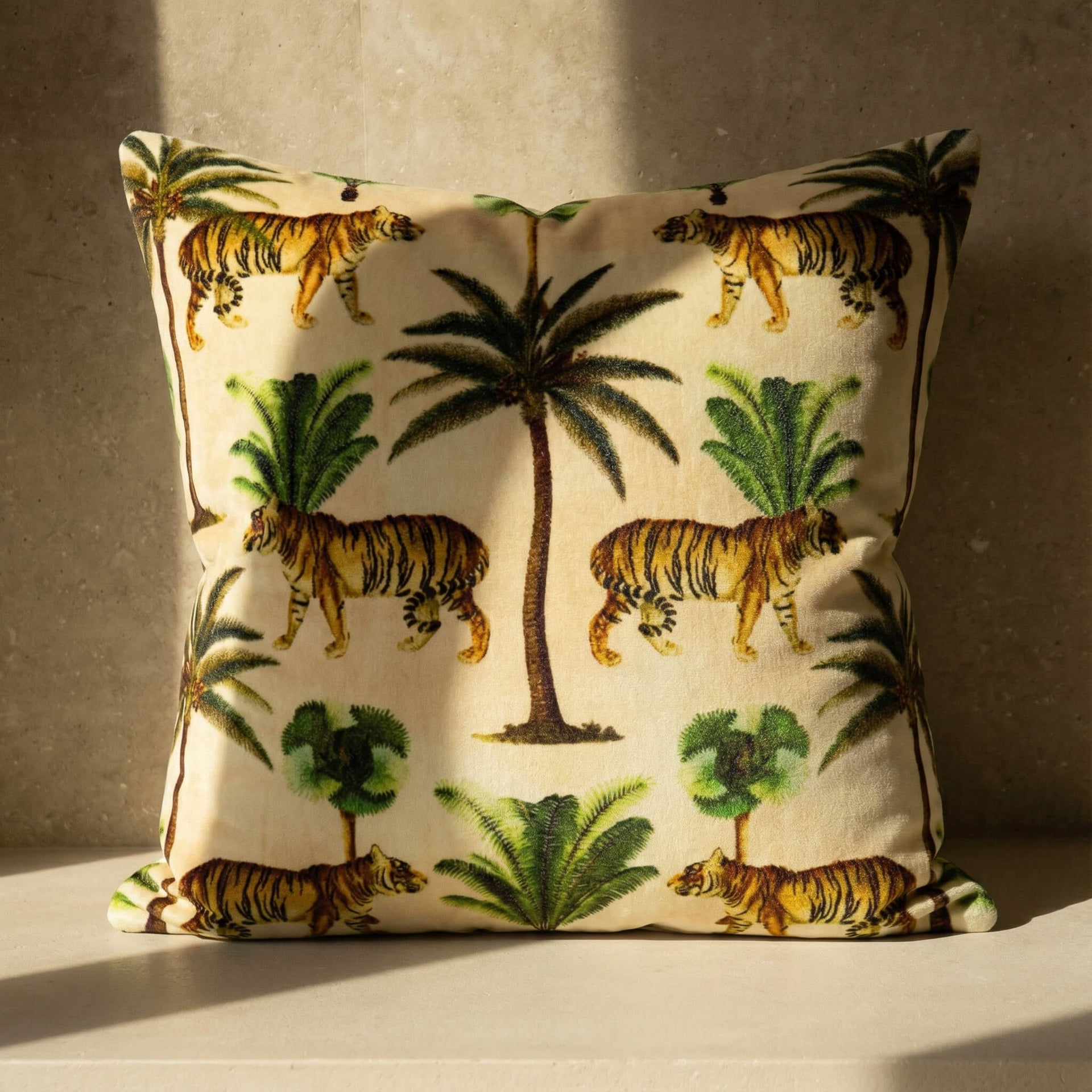 Sunday Citizen Velvet Tiger Throw Pillow ~ 20 x 20
