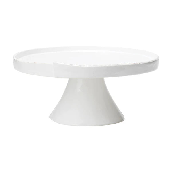 Vietri Lastra White Pedestal Cake Stand ~ Handcrafted Italian Stoneware - Image 1
