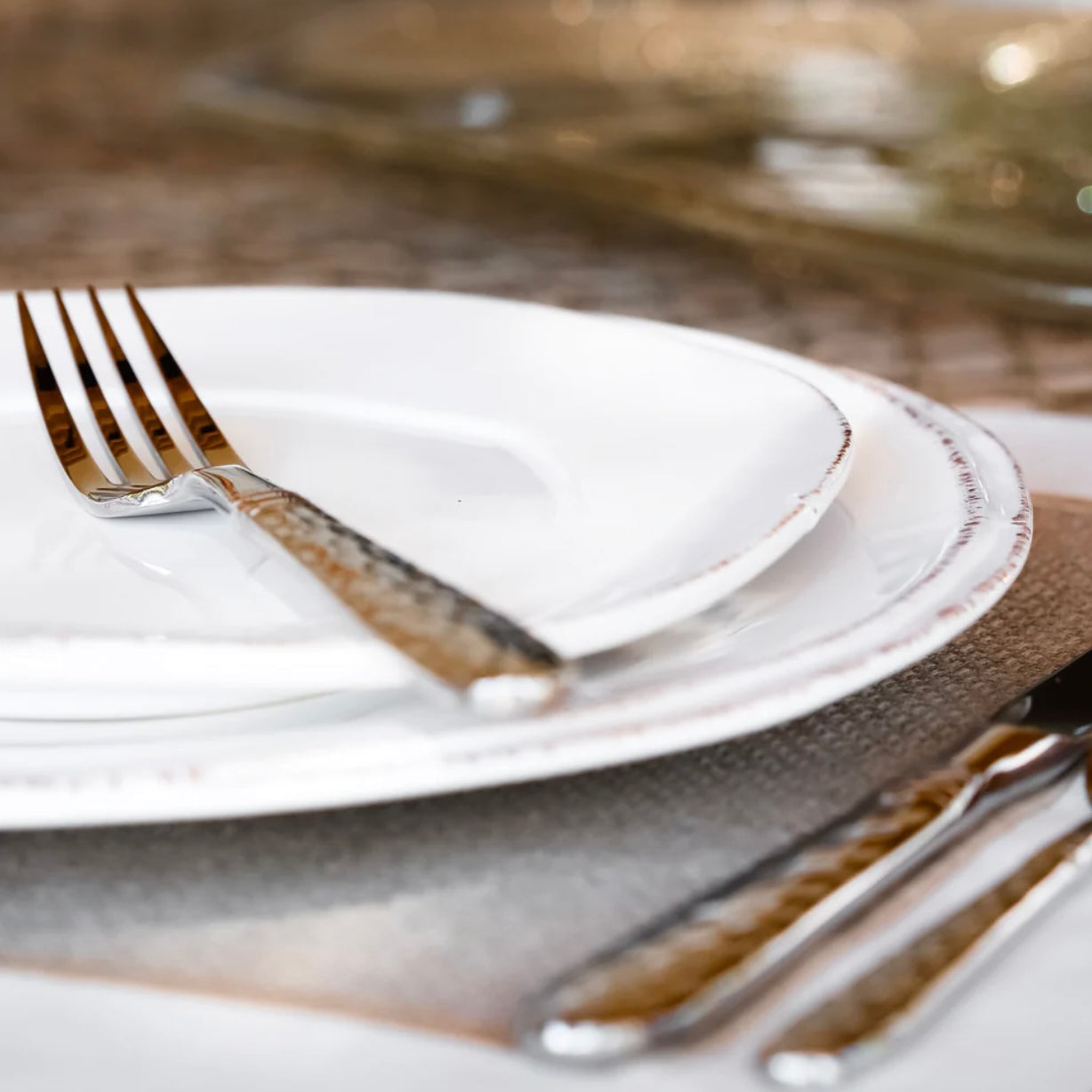 Vietri Lastra White Salad Plate ~ Handcrafted Italian Stoneware - Image 1