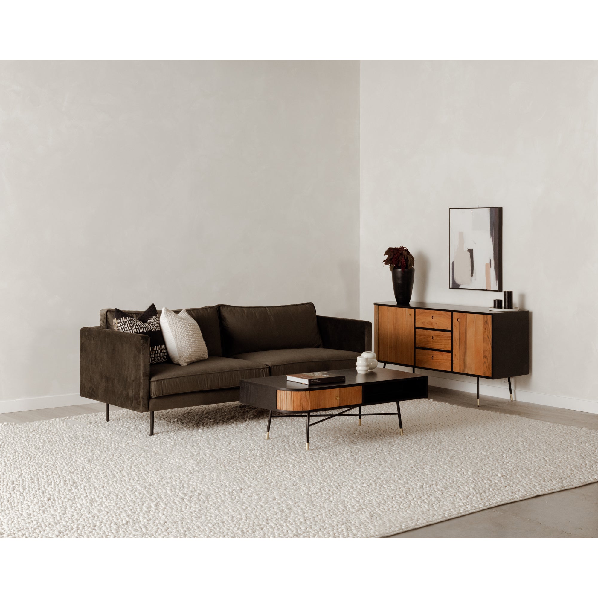 Moe’s Home Collection Raphael Dark Green Sofa