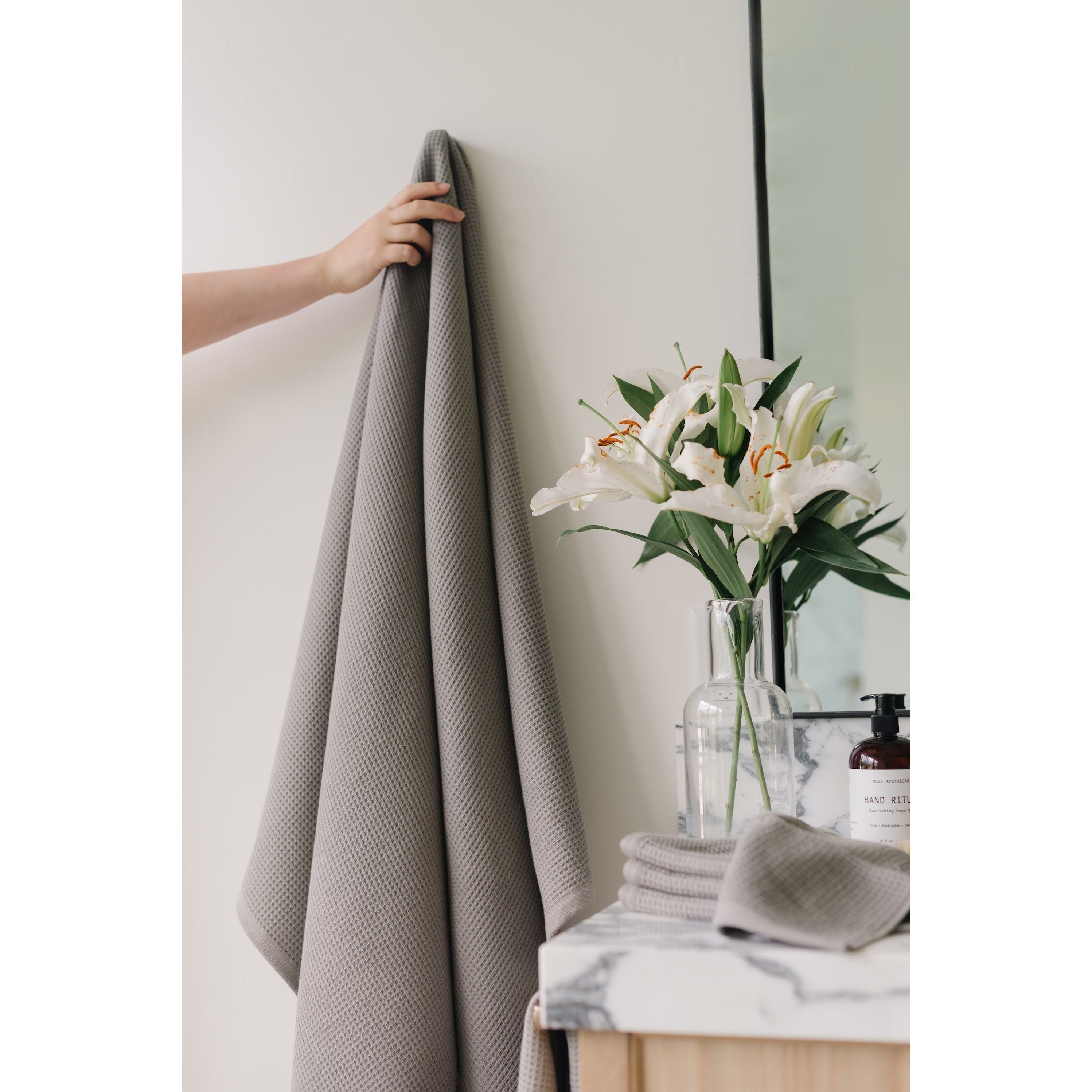 Cozy Earth Waffle Bath Sheets ~ Set of 2 Bath Towels - Image 2