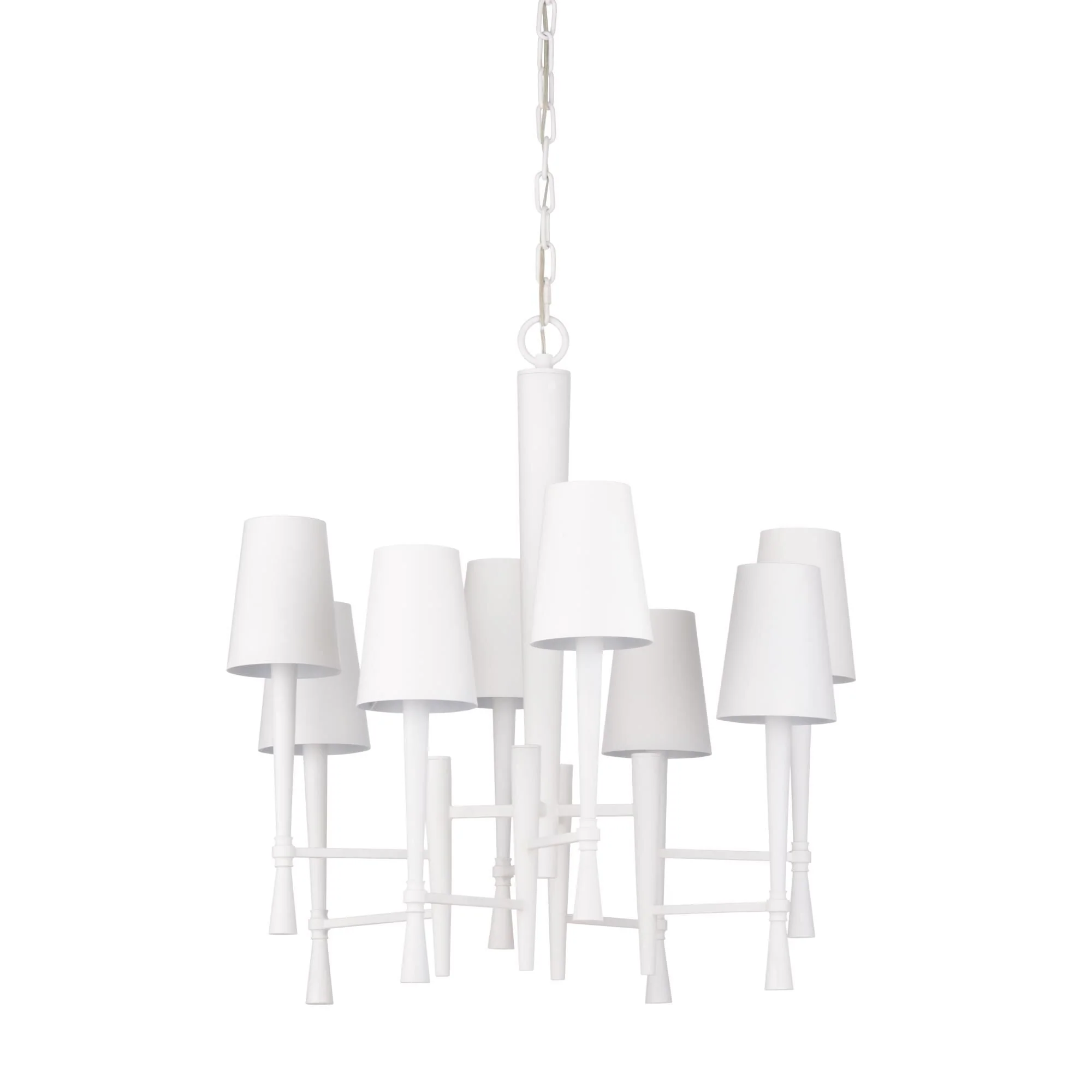 Wildwood White Ferrier 24 Inch 8 Light Chandelier Cp770012 - Image 1