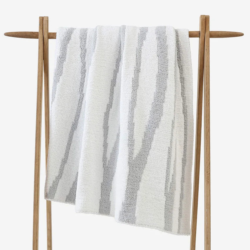 Sunday Citizen Woodland Throw in Cloud Gray-Off White ~ 75 x 52 - Image 1