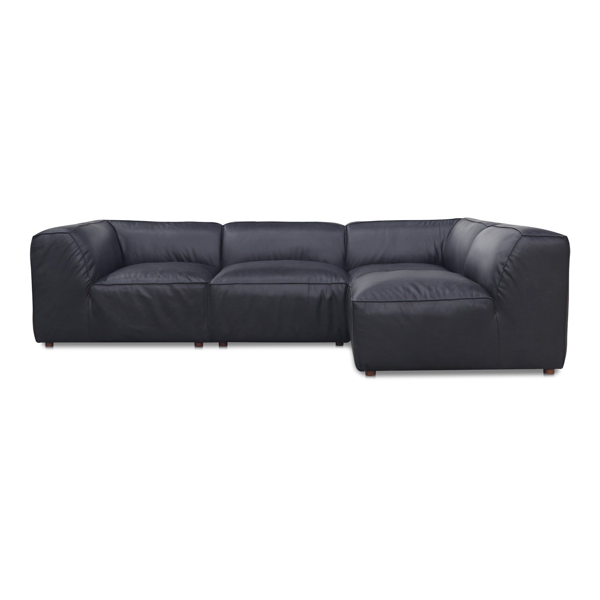 Moe’s Home Collection Form Signature Modular Sectional ~ Vantage Black Leather