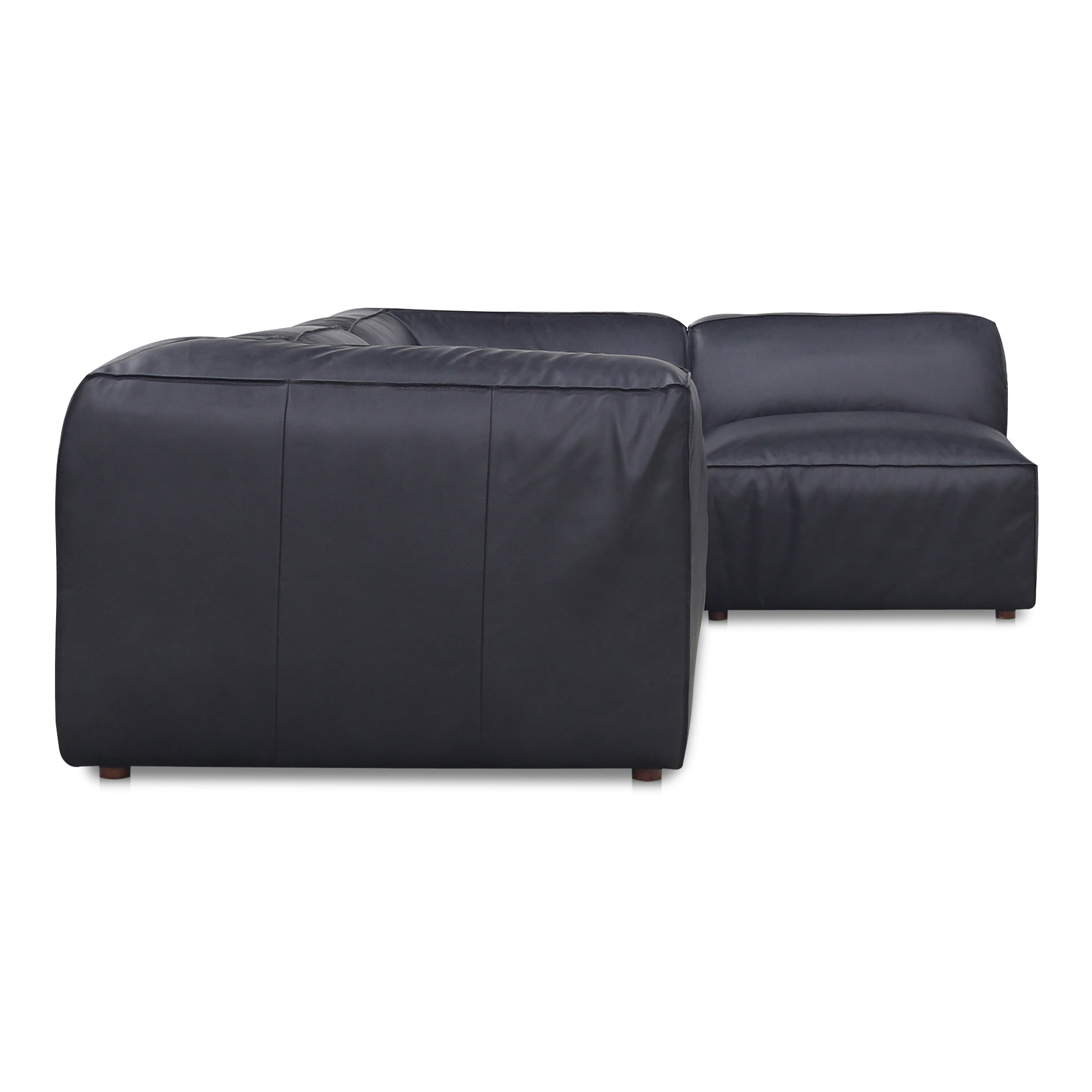 Moe's Home Collection Form Signature Modular Sectional ~ Vantage Black Leather - Image 3