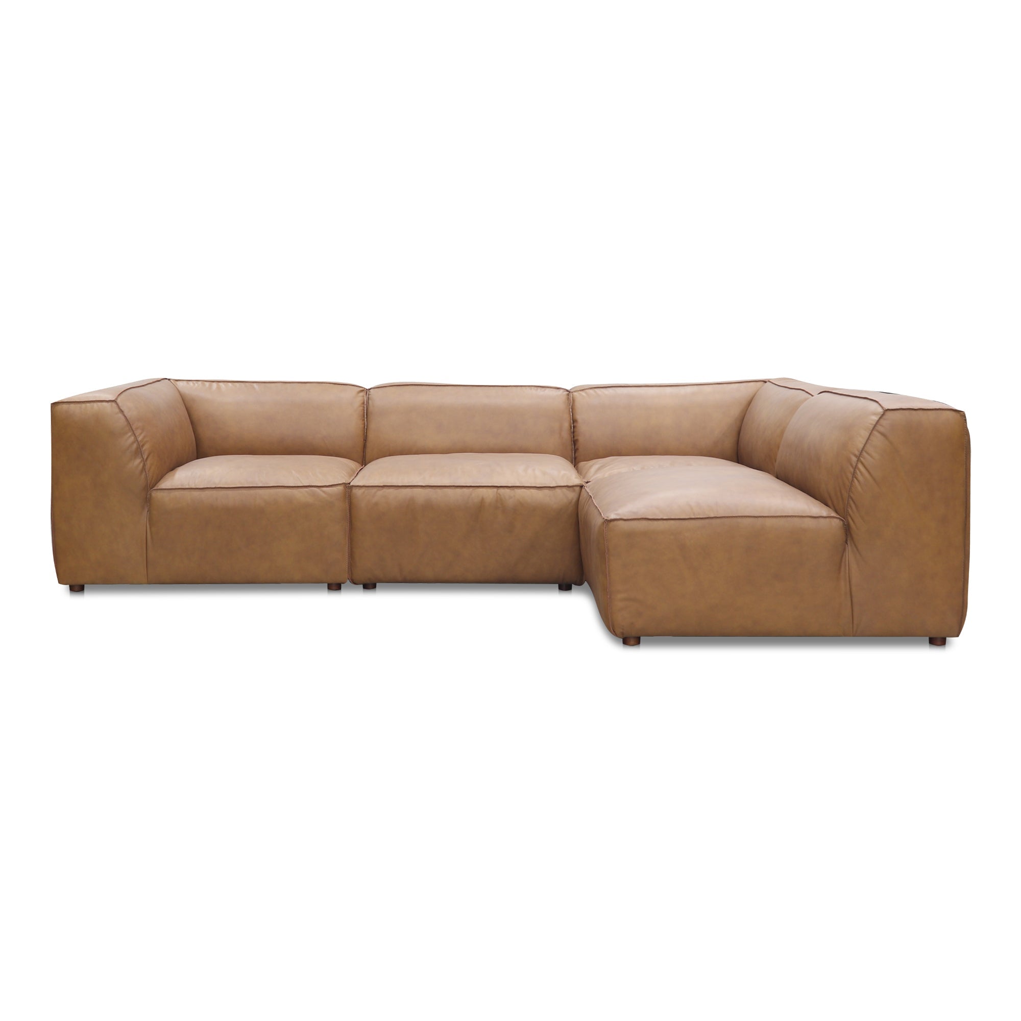 Moe’s Home Collection Form Signature Modular Sectional ~ Sonoran Tan Leather