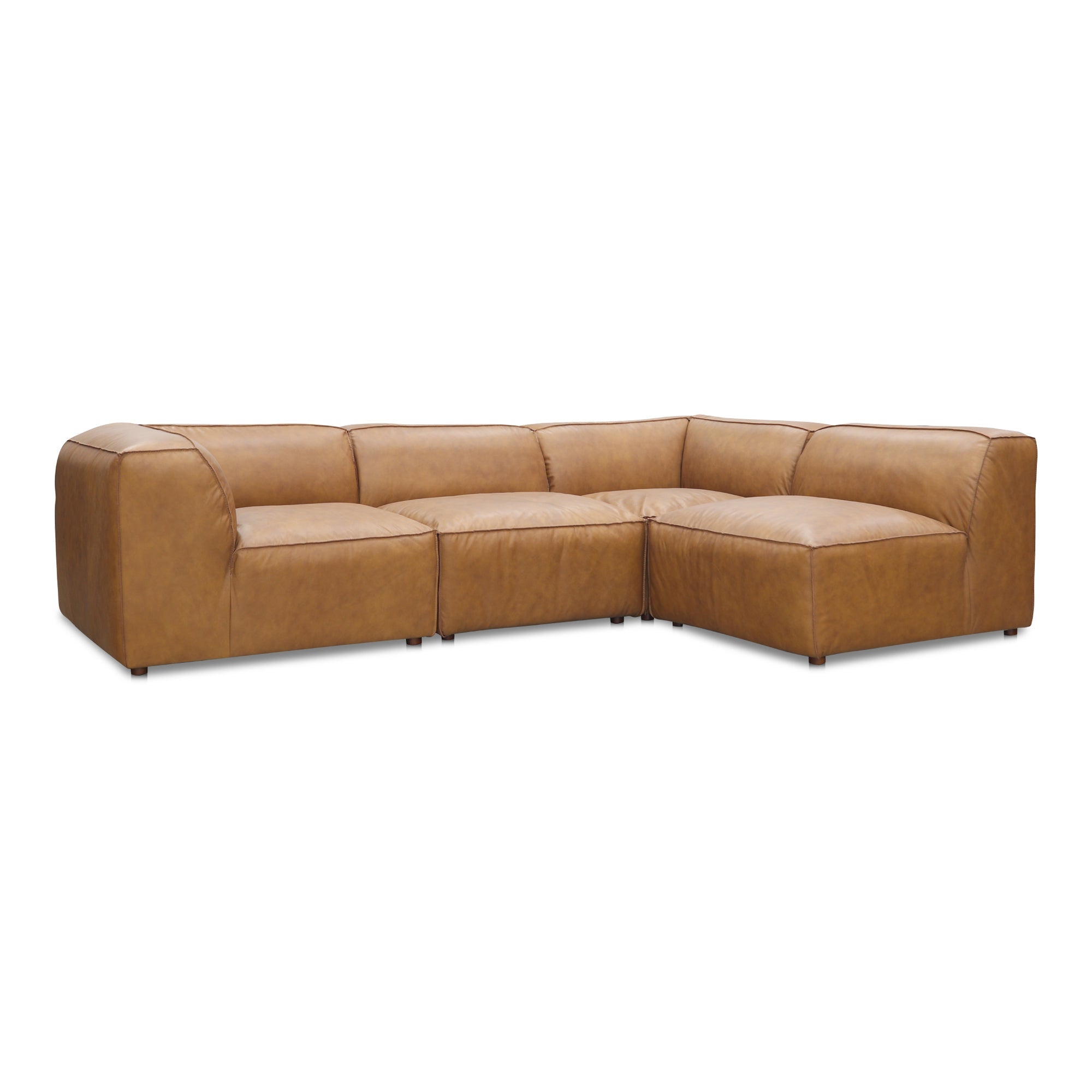 Moe's Home Collection Form Signature Modular Sectional ~ Sonoran Tan Leather - Image 2