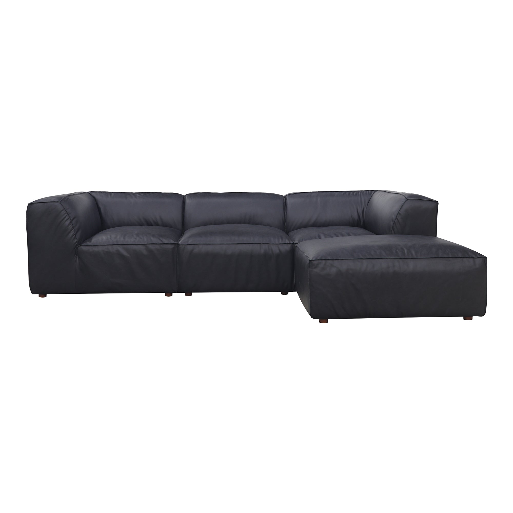 Moe’s Home Collection Form Lounge Modular Sectional ~ Vantage Black Leather
