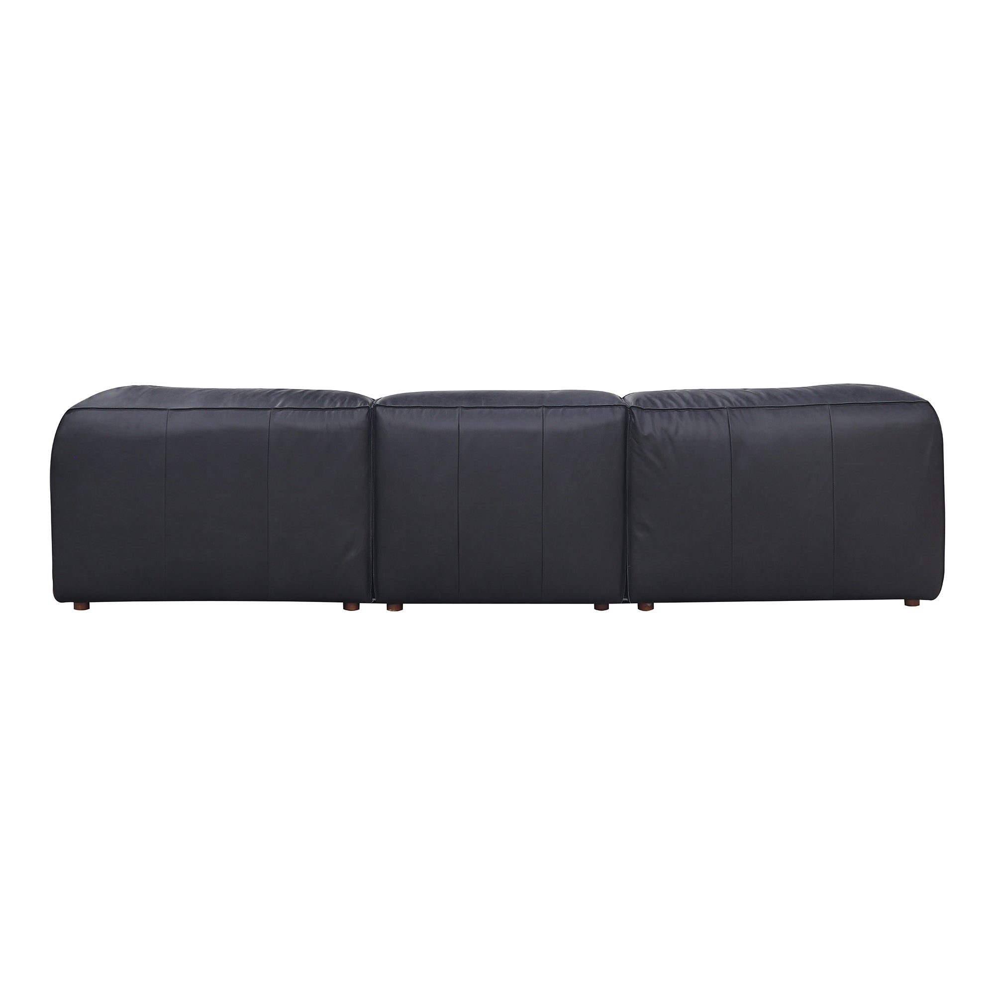 Moe's Home Collection Form Lounge Modular Sectional ~ Vantage Black Leather - Image 3