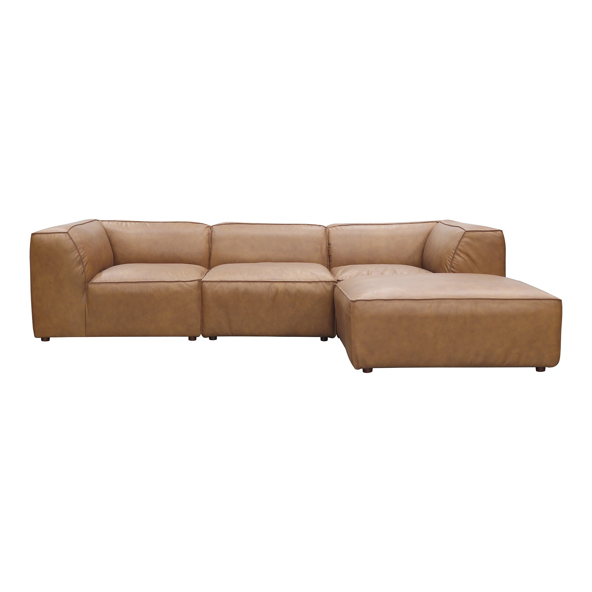 Moe’s Home Collection Form Lounge Modular Sectional ~ Sonoran Tan Leather