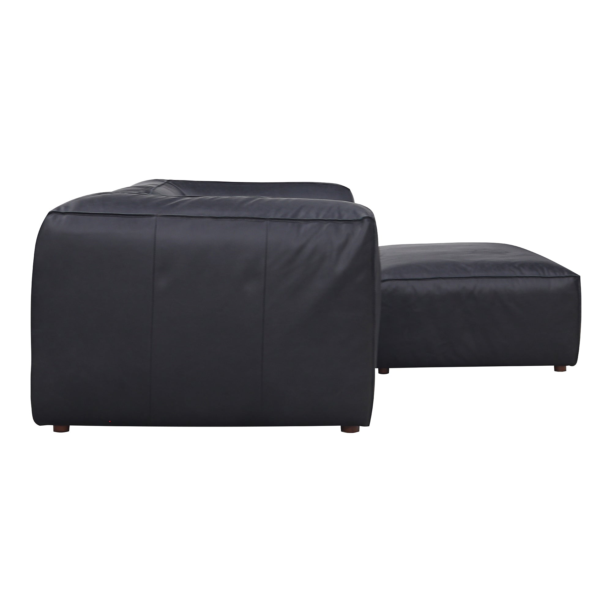 Moe's Home Collection Form Nook Modular Sectional ~ Vantage Black Leather - Image 2
