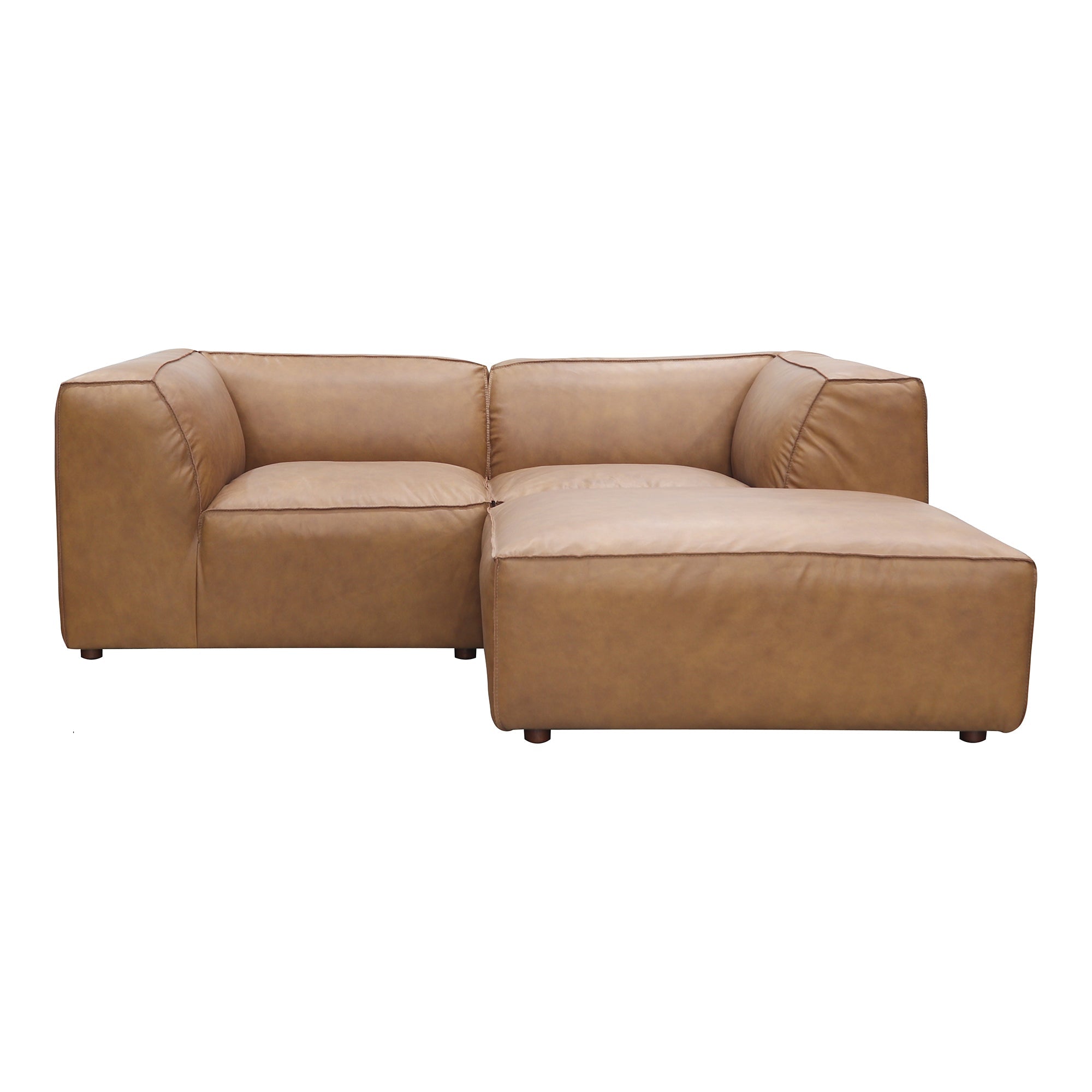 Moe’s Home Collection Form Nook Modular Sectional ~ Sonoran Tan Leather