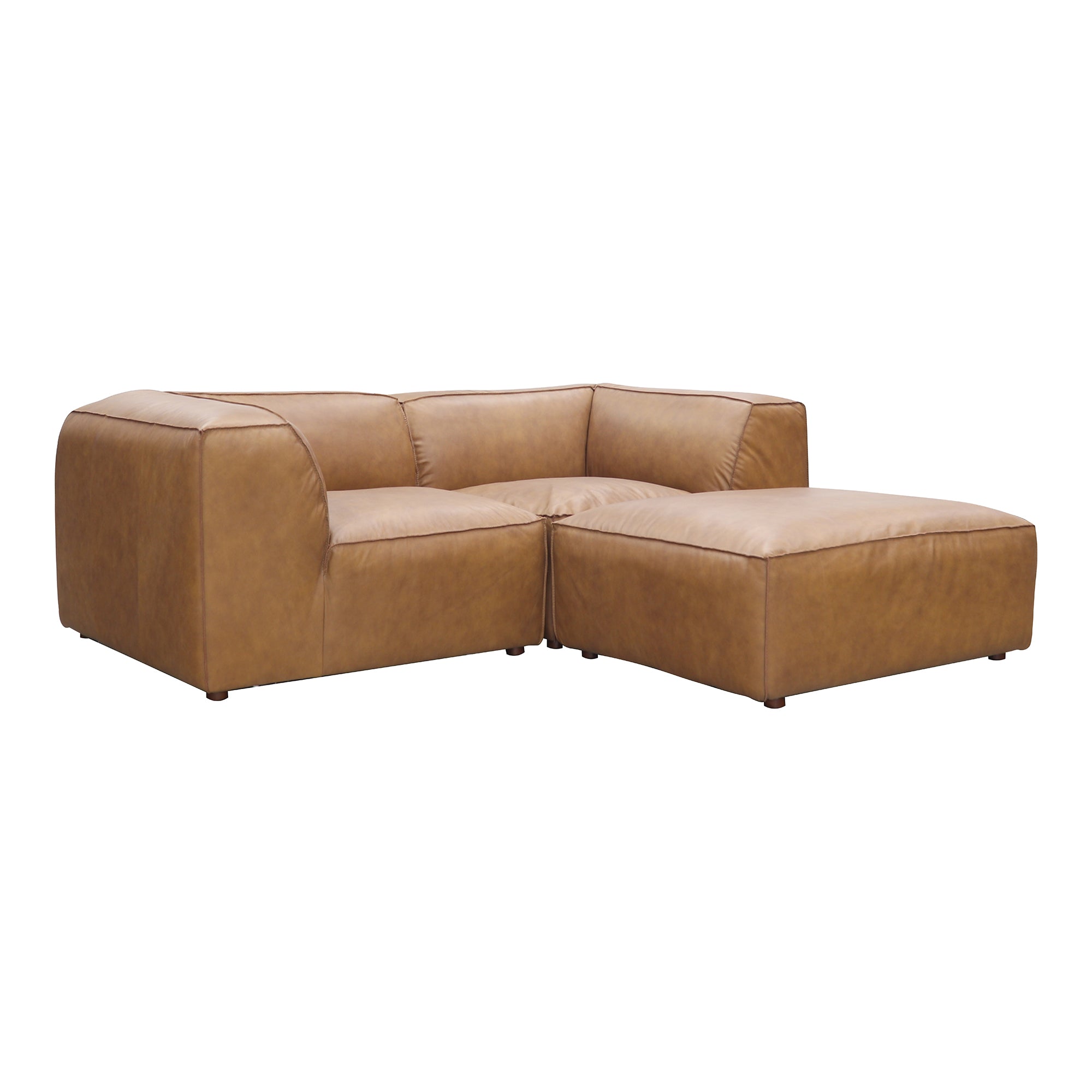 Moe's Home Collection Form Nook Modular Sectional ~ Sonoran Tan Leather - Image 2