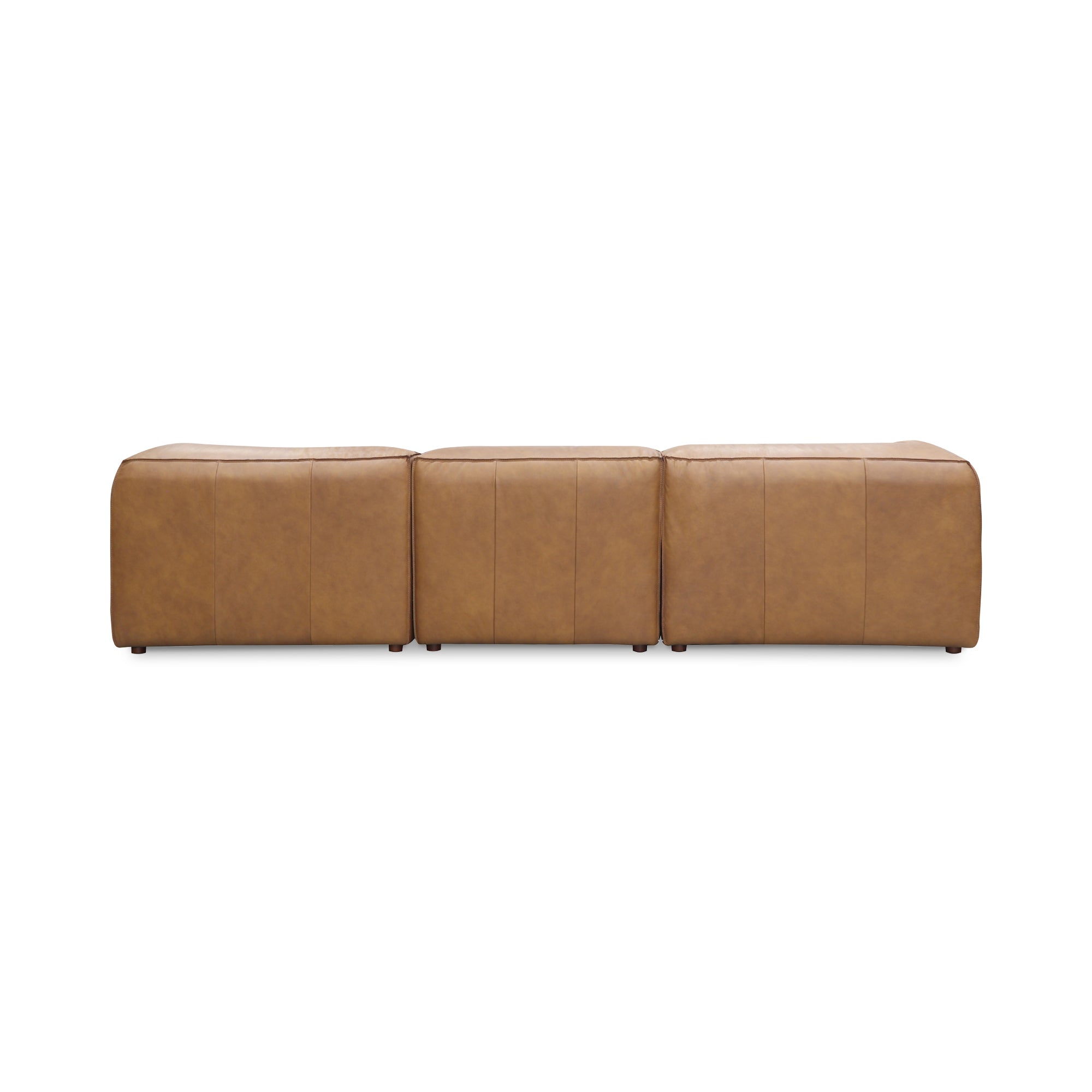 Moe's Home Collection Form Classic L-Shaped Modular Sectional ~ Sonoran Tan Leather - Image 3