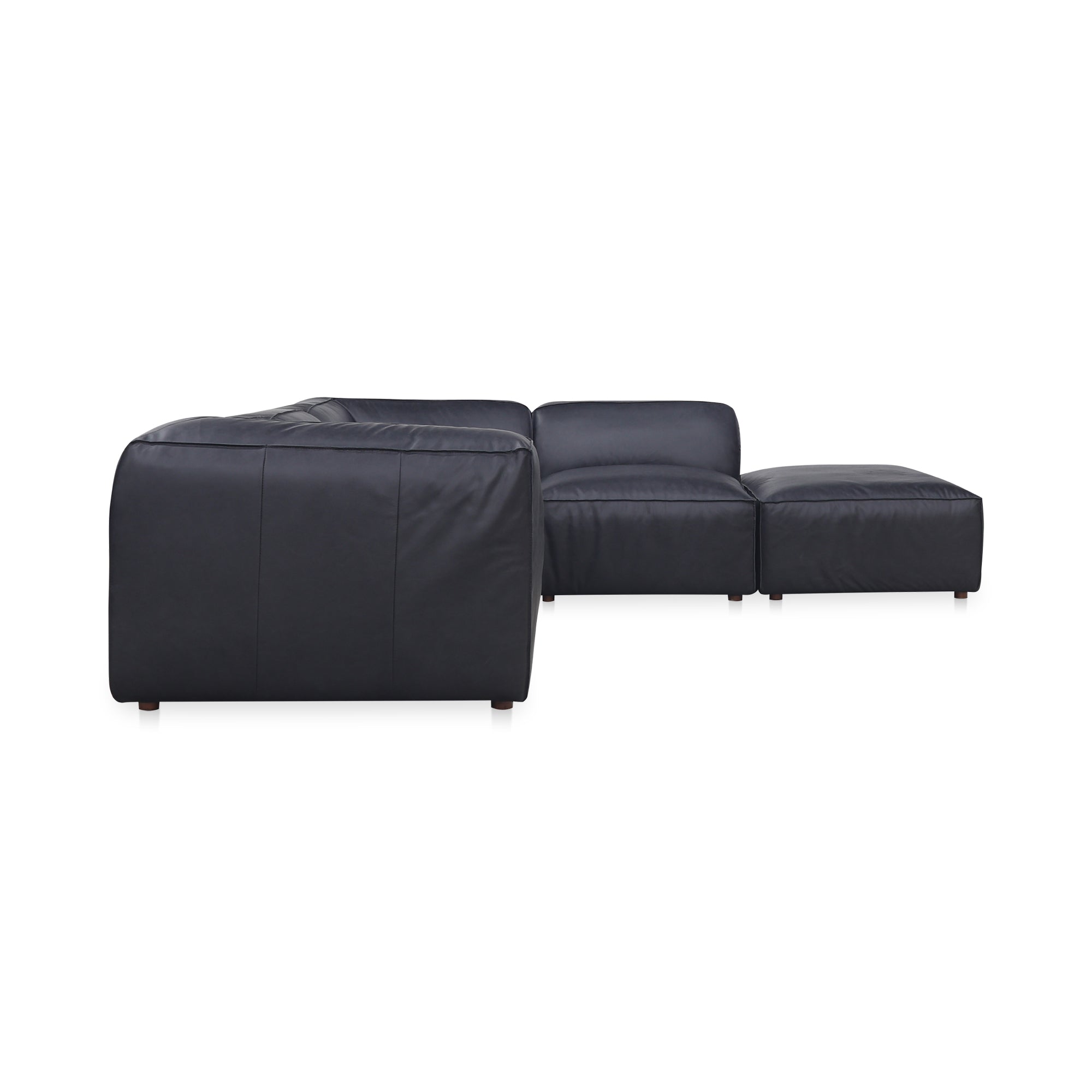 Moe's Home Collection Form Dream Modular Sectional ~ Vantage Black Leather - Image 3