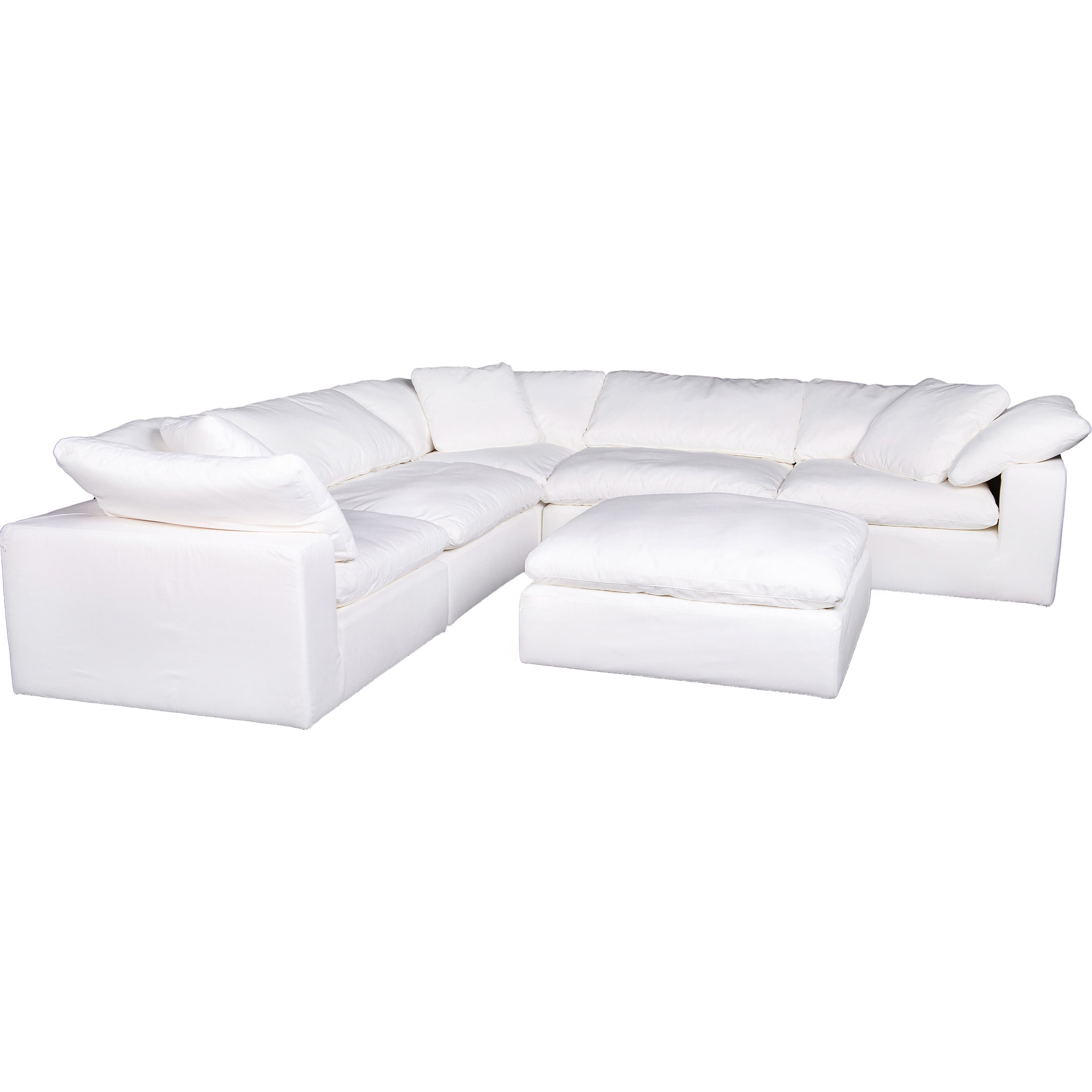 Moe's Home Collection Clay Modular Sectional ~ White LiveSmart Performance Fabric - Image 2