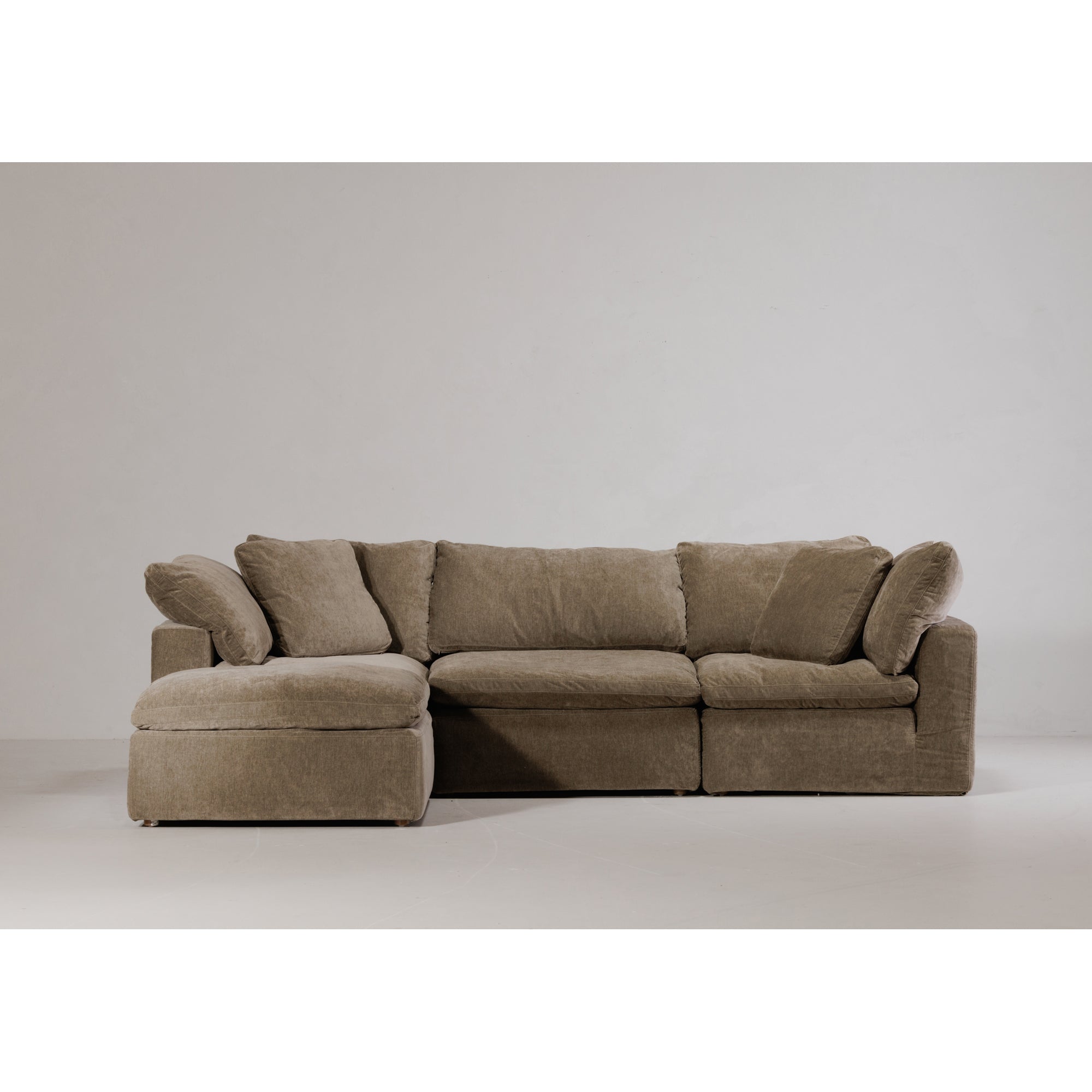 Moe’s Home Collection Clay Lounge Modular Sectional ~ Desert Sage Green Performance Fabric