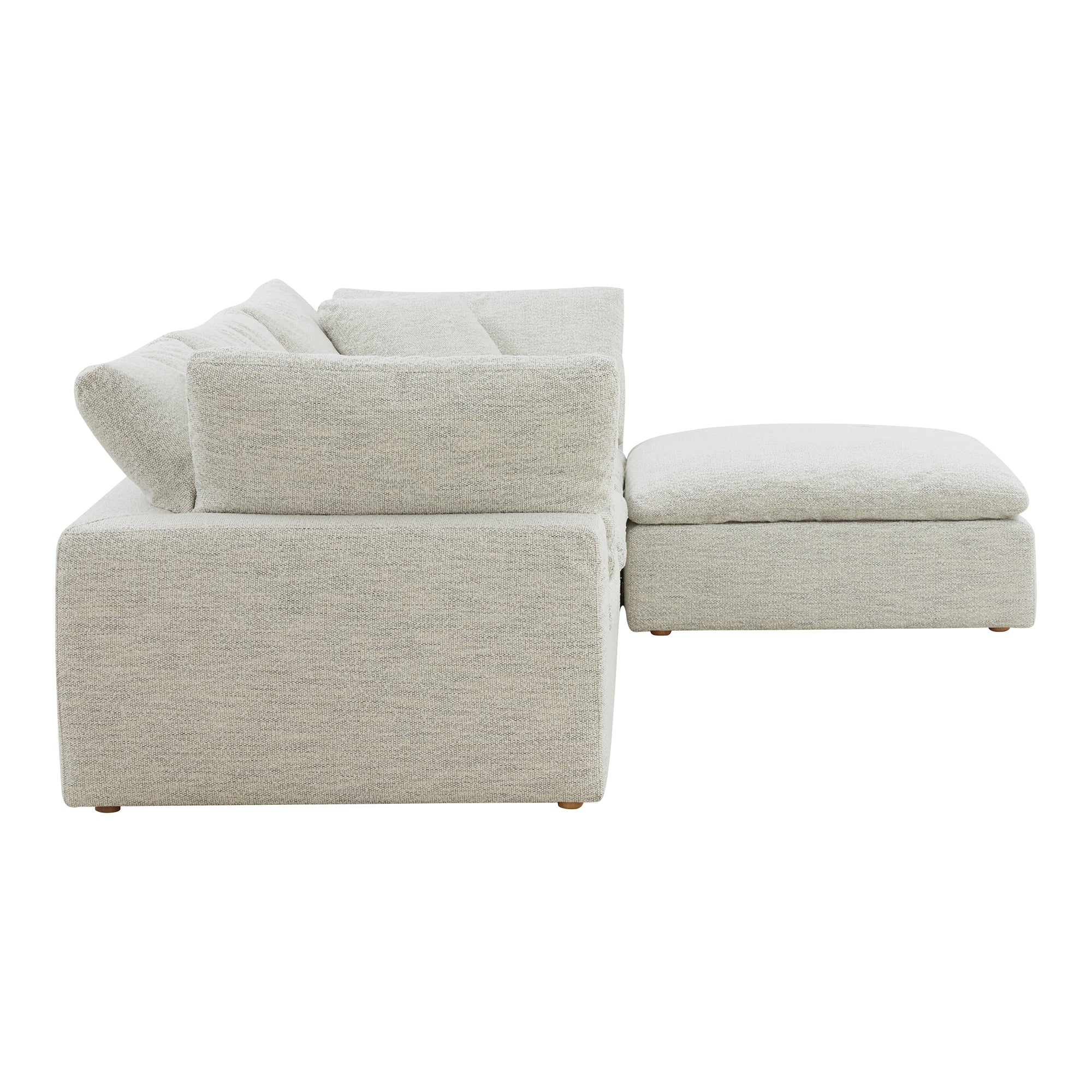 Moe's Home Collection Clay Lounge Modular Sectional ~ Coastside Sand Performance Fabric - Image 3