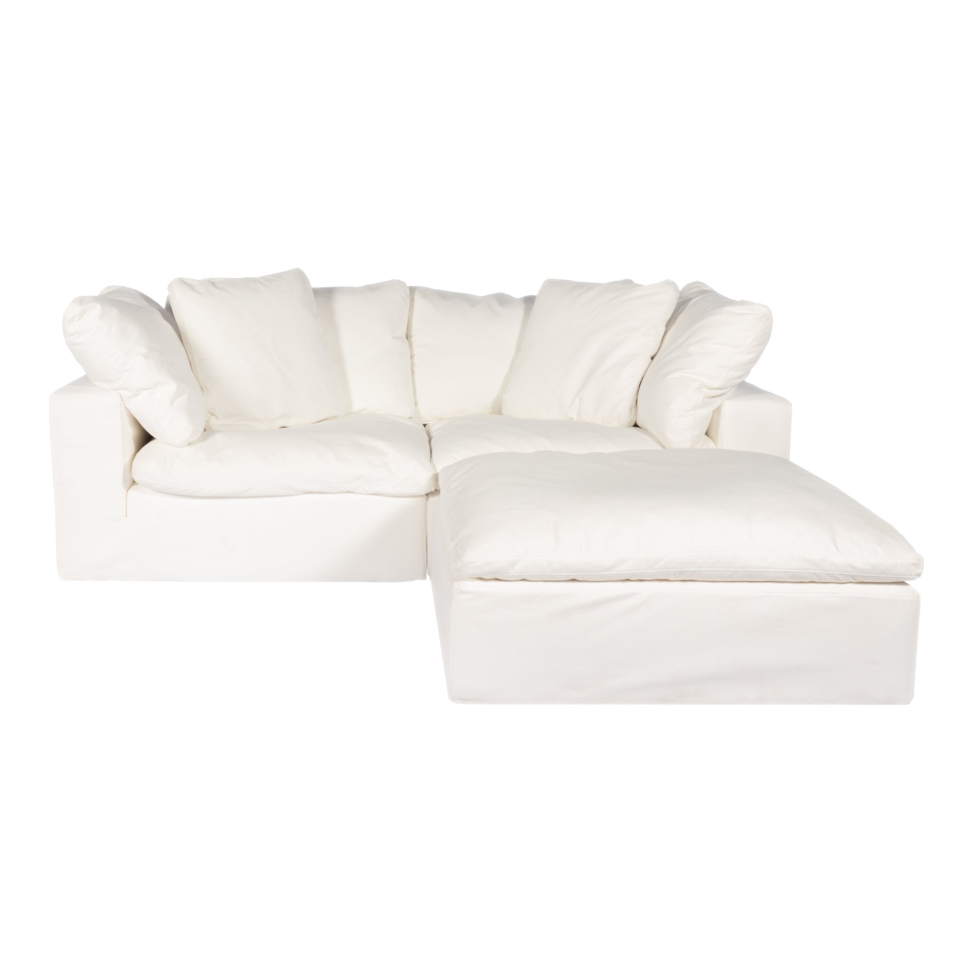 Moe’s Home Collection Clay Nook Modular Sectional ~ Cream White LiveSmart Performance Fabric