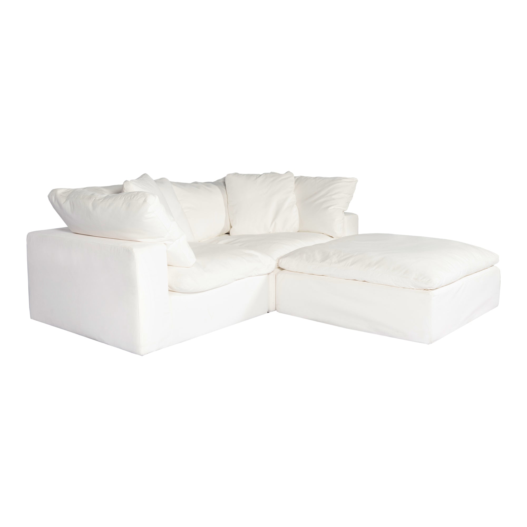 Moe's Home Collection Clay Nook Modular Sectional ~ Cream White LiveSmart Performance Fabric - Image 2