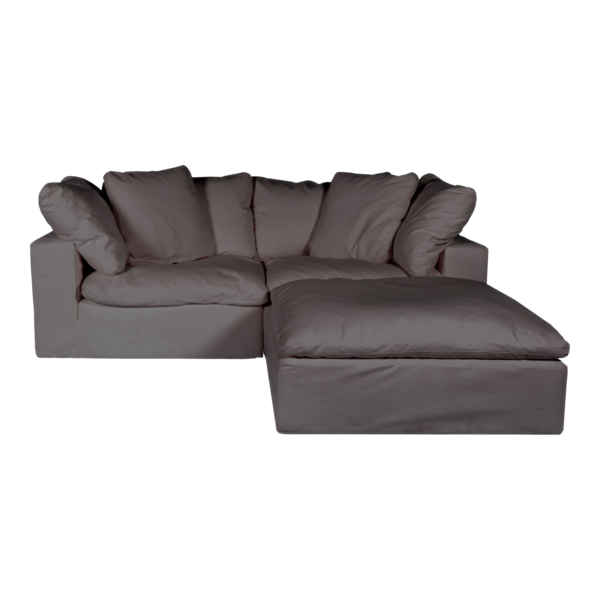 Moe’s Home Collection Clay Nook Modular Sectional ~ Light Grey LiveSmart Performance Fabric