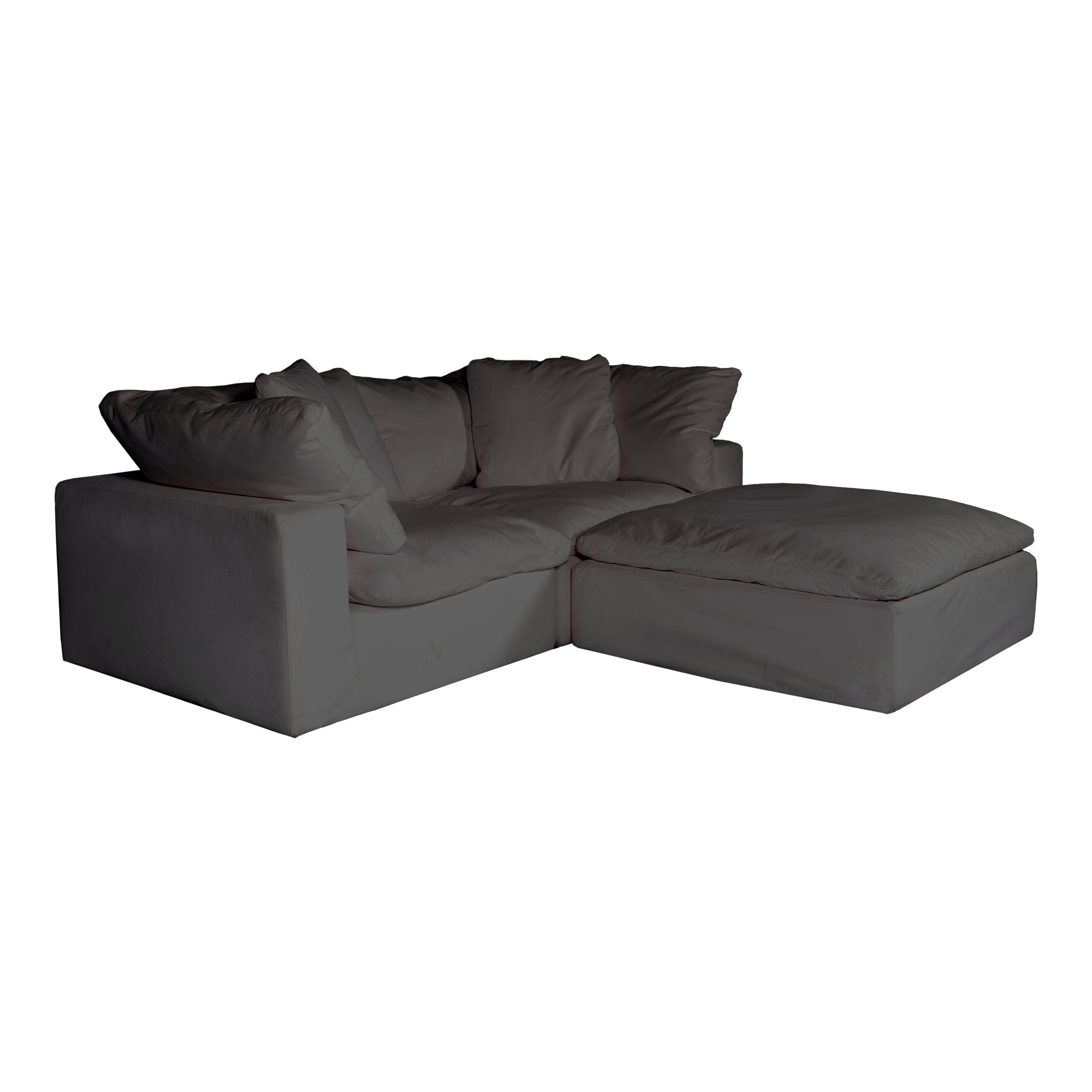 Moe's Home Collection Clay Nook Modular Sectional ~ Light Grey LiveSmart Performance Fabric - Image 2