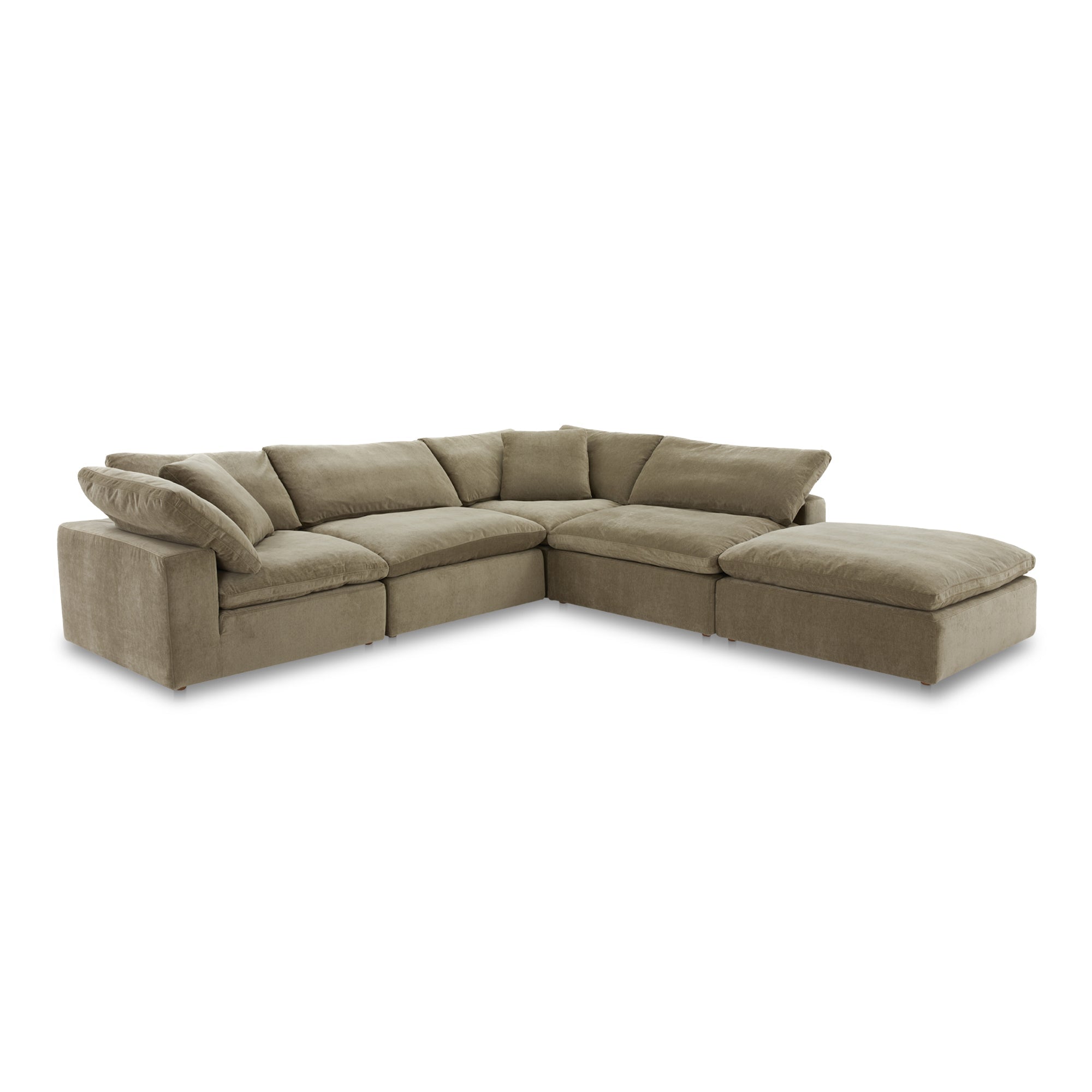 Moe's Home Collection Clay Dream Modular Sectional ~ Desert Sage Green Performance Fabric - Image 2