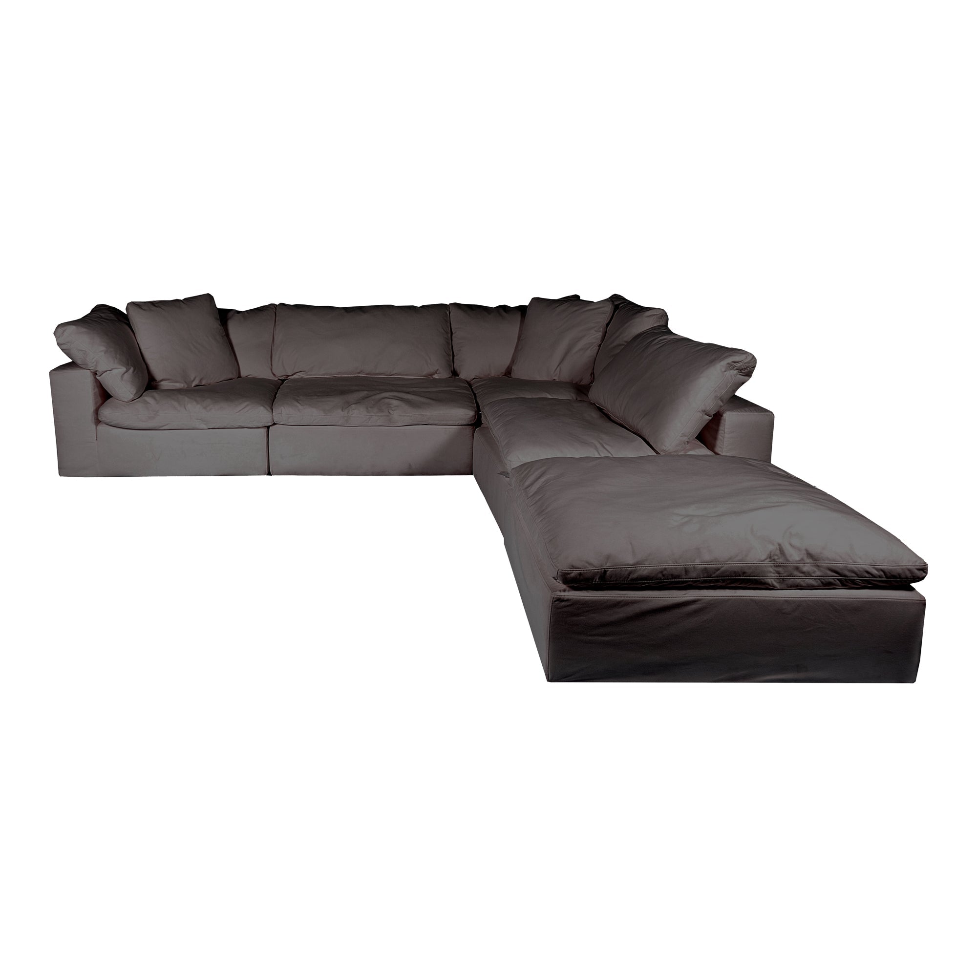 Moe's Home Collection Clay Dream Modular Sectional ~ Light Grey LiveSmart Performance Fabric - Image 2