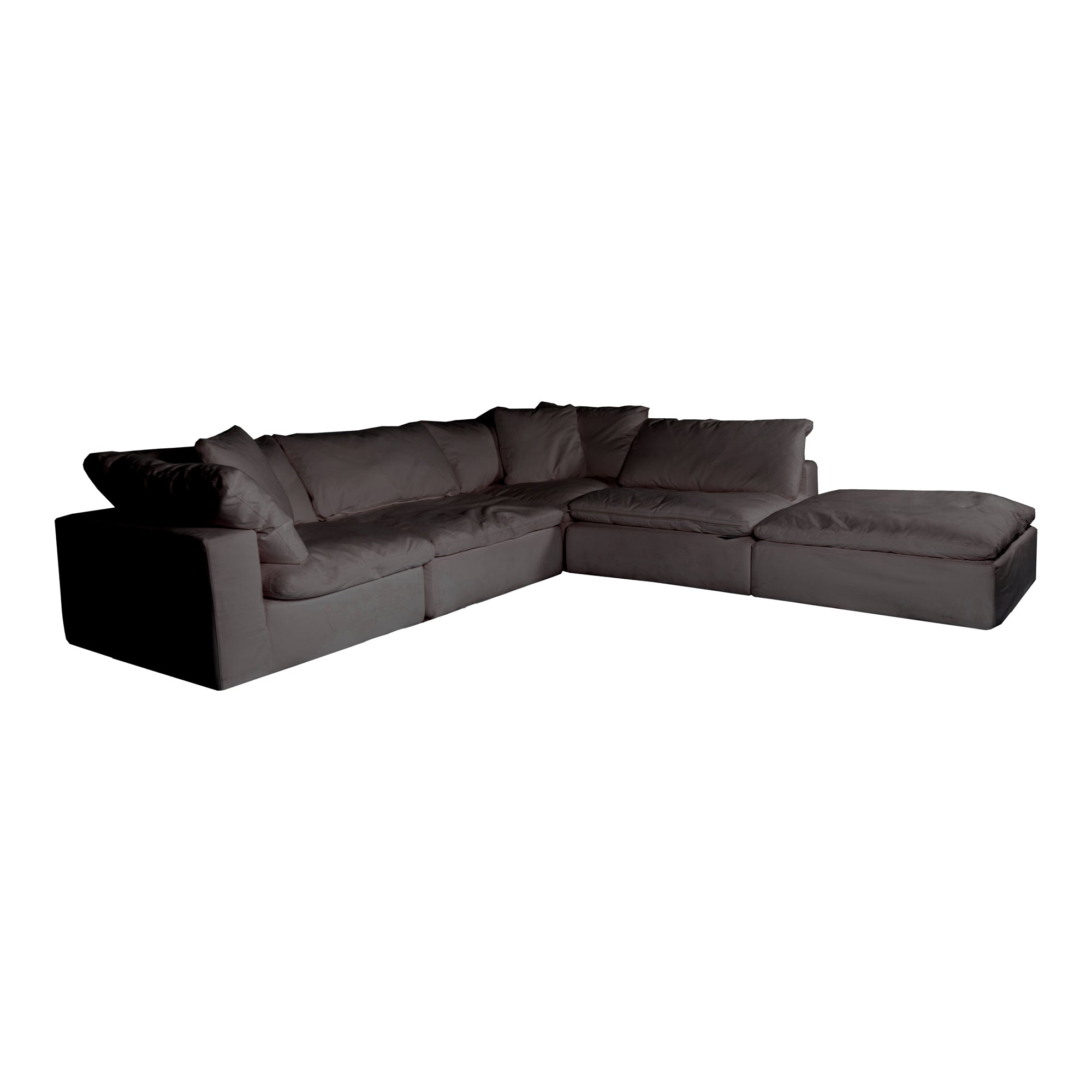 Moe’s Home Collection Clay Dream Modular Sectional ~ Light Grey LiveSmart Performance Fabric