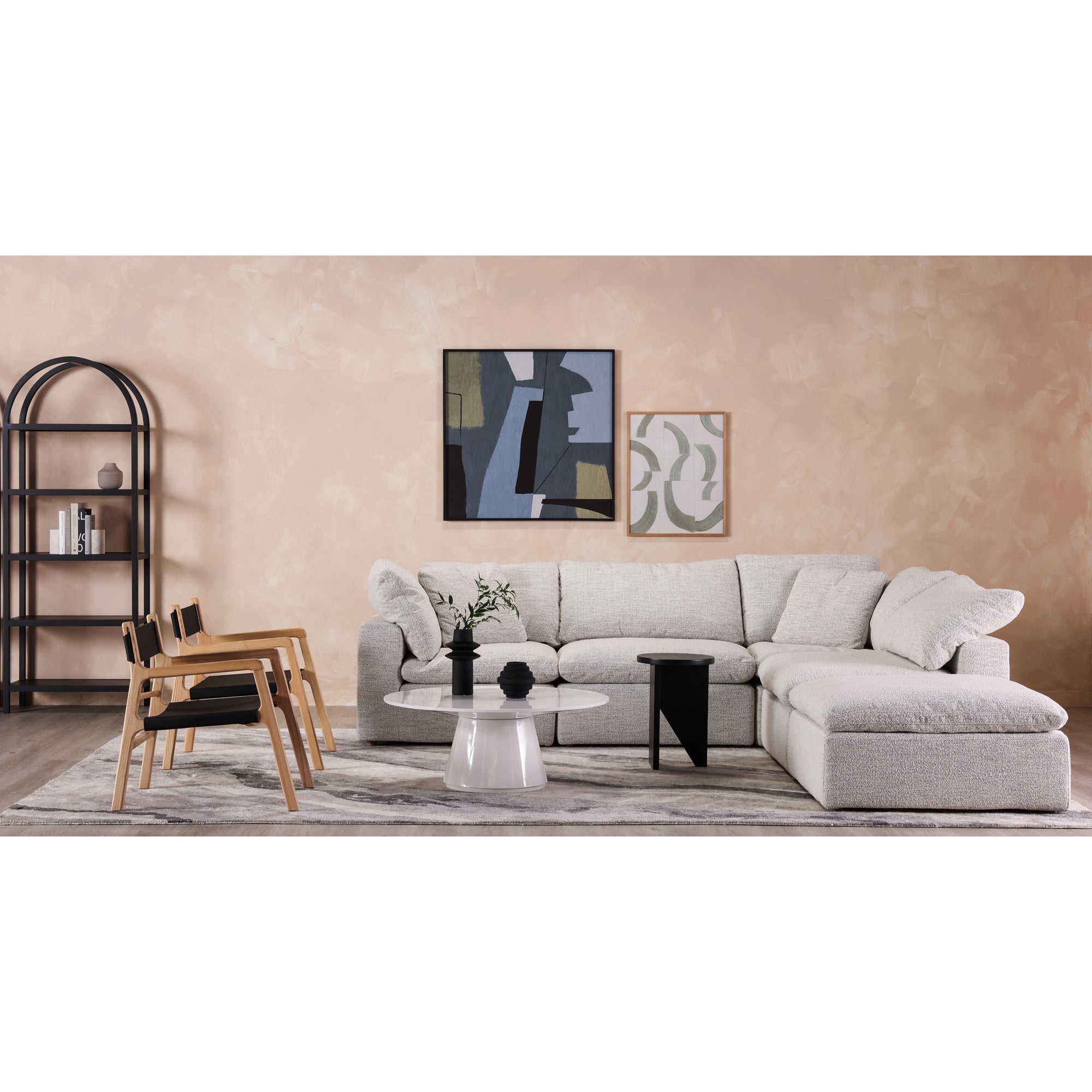 Moe’s Home Collection Clay Dream Modular Sectional ~ Coastside Sand Performance Fabric