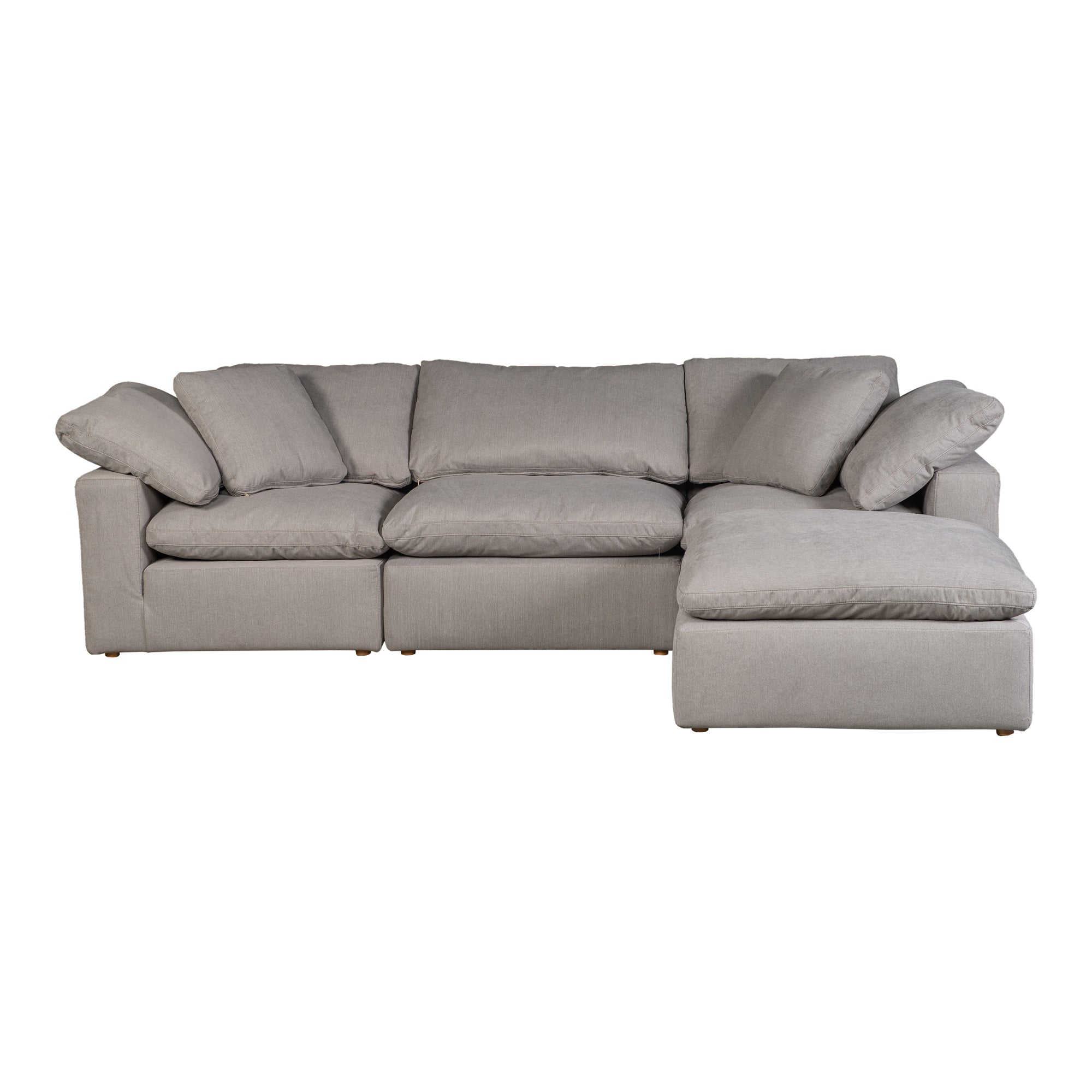 Moe's Home Collection Terra Condo Lounge  Light Grey Modular Sectional - Image 2