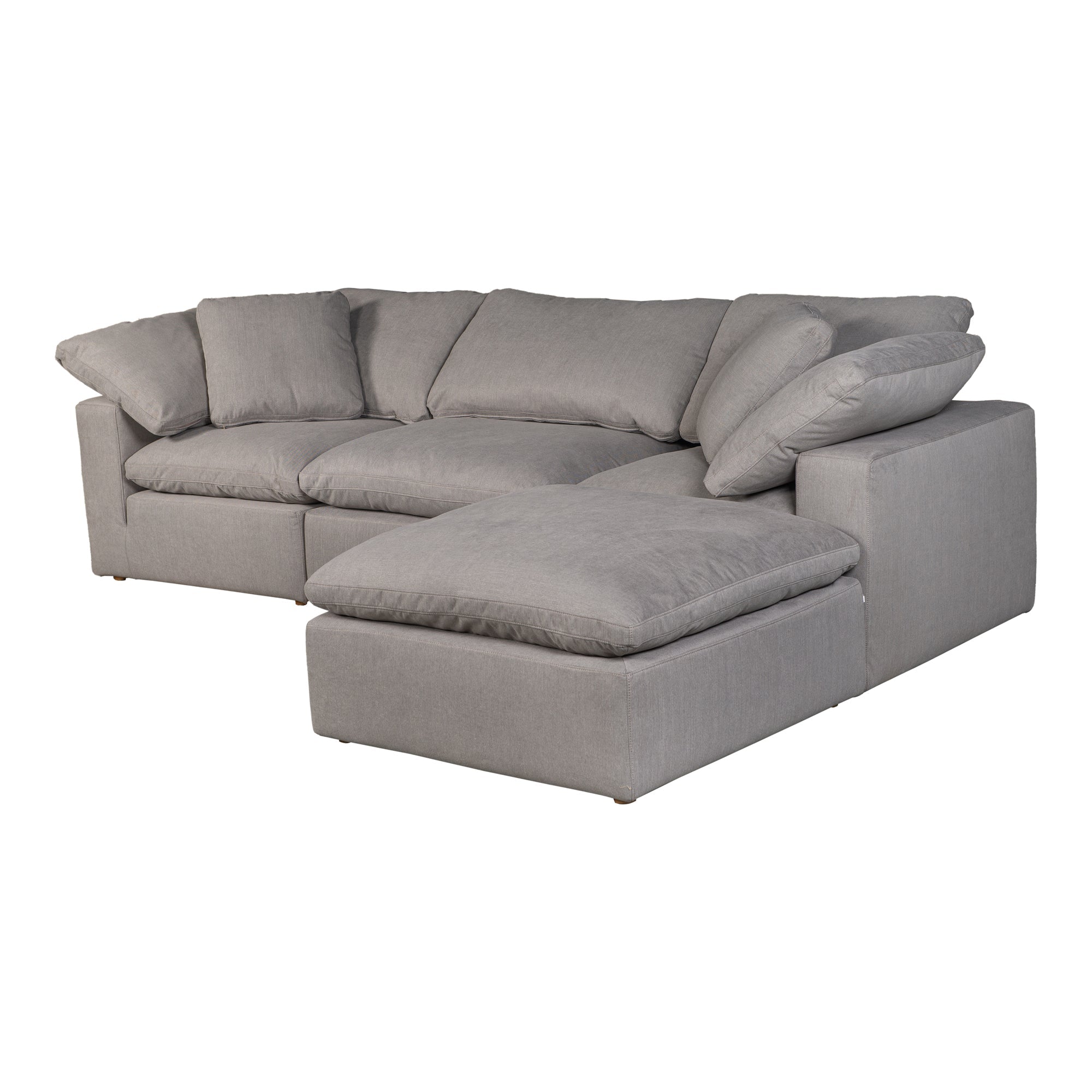 Moe's Home Collection Terra Condo Lounge  Light Grey Modular Sectional - Image 3