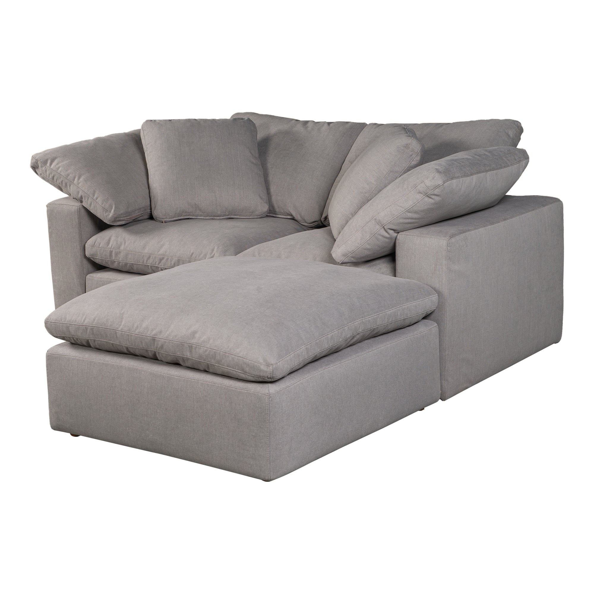 Moe's Home Collection Terra Condo Nook Light Grey Modular Sectional - Image 3