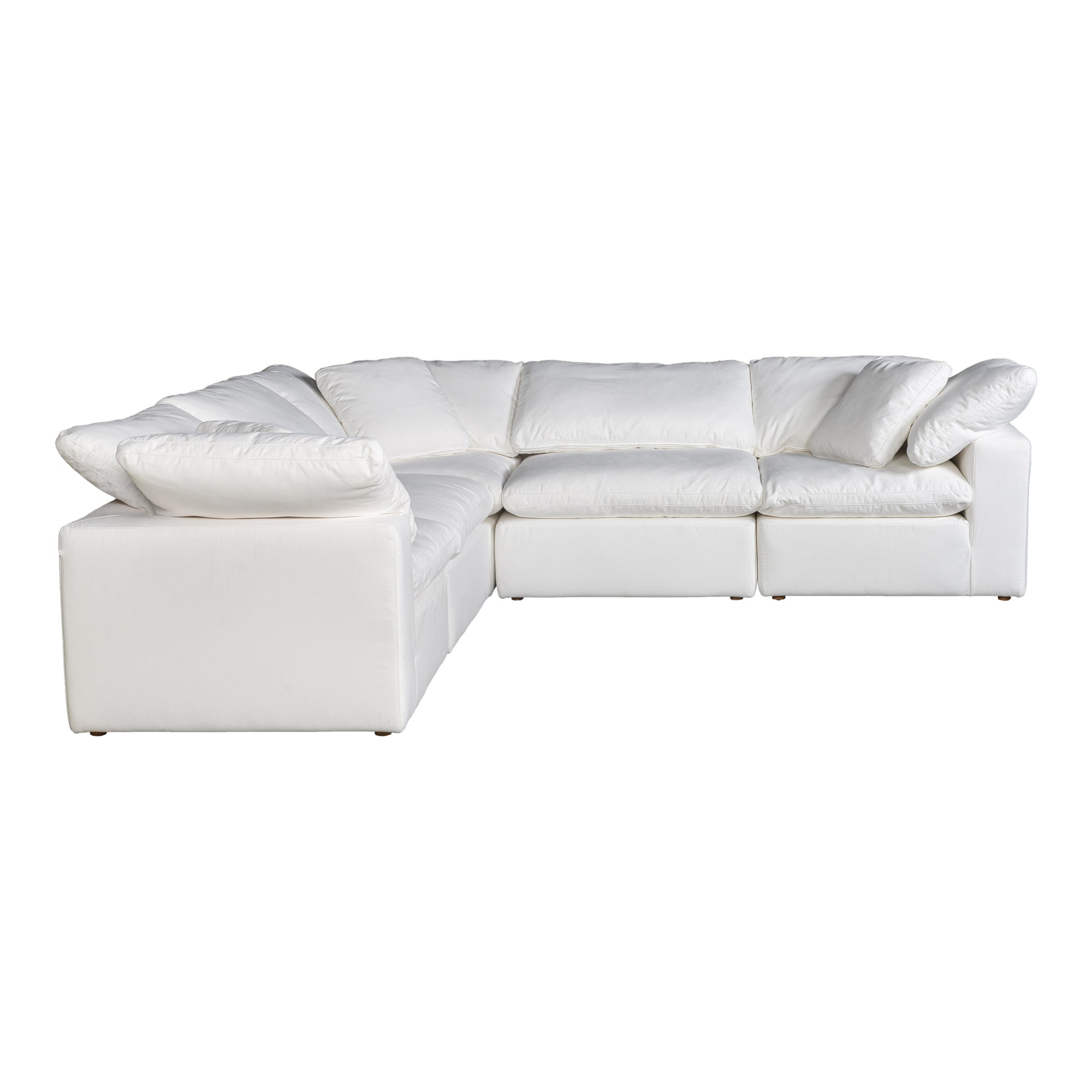 Moe's Home Collection Terra Condo Cream White Classic L-Shaped Modular Sectional - Image 2